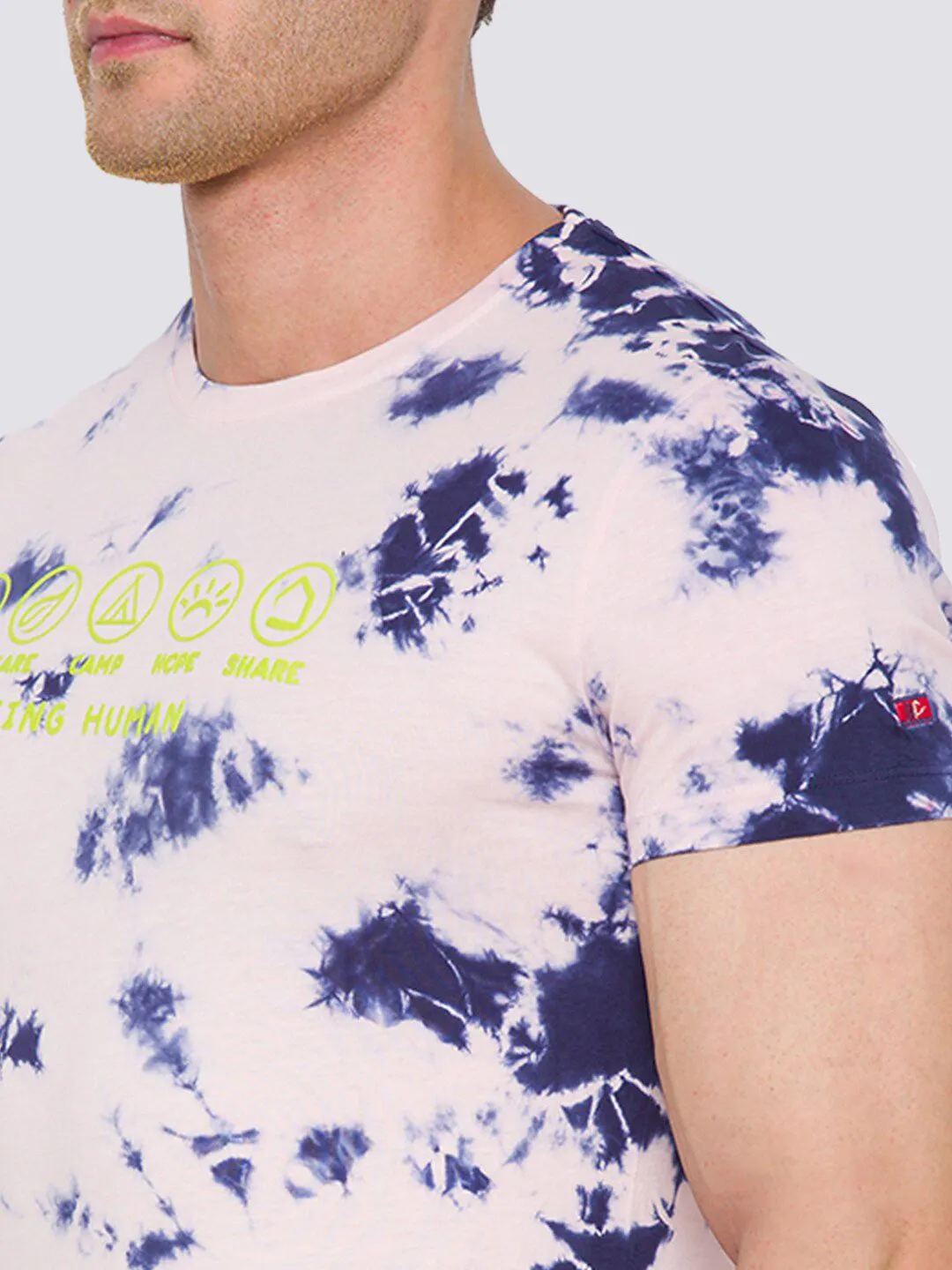 Pink Slim Straight Fit Men's Short Sleeves T-Shirt by Being Human Clothing - Image 2