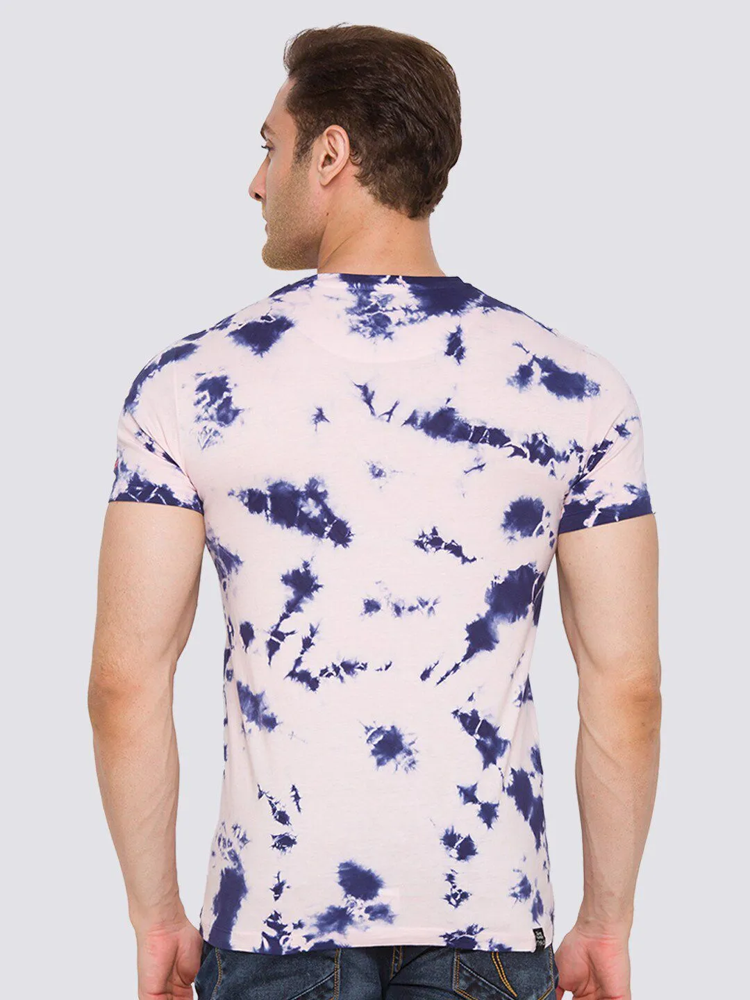 Pink Slim Straight Fit Men's Short Sleeves T-Shirt by Being Human Clothing - Image 4