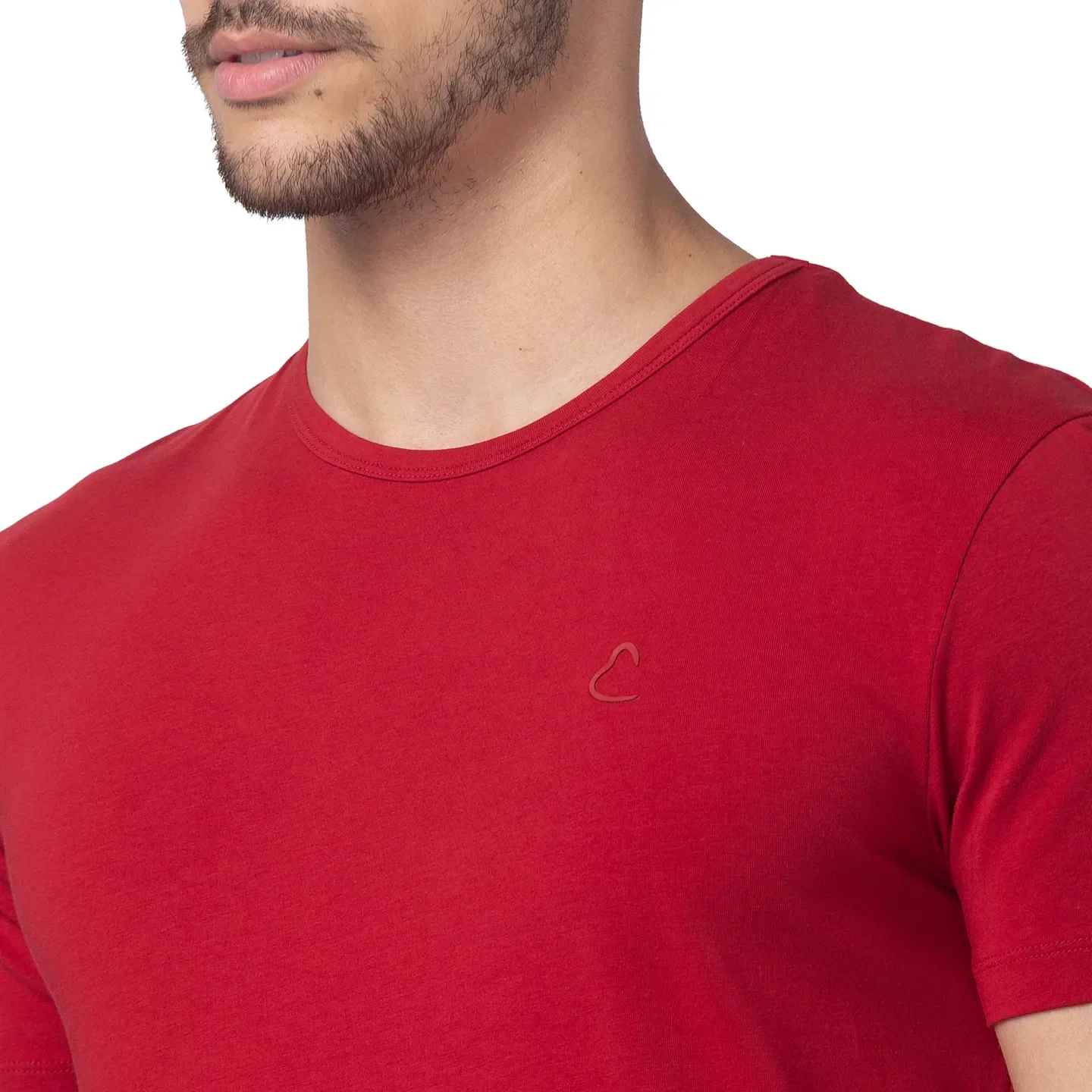 Red Slim Straight Fit Men's Short Sleeves T-Shirt by Being Human Clothing - Image 4