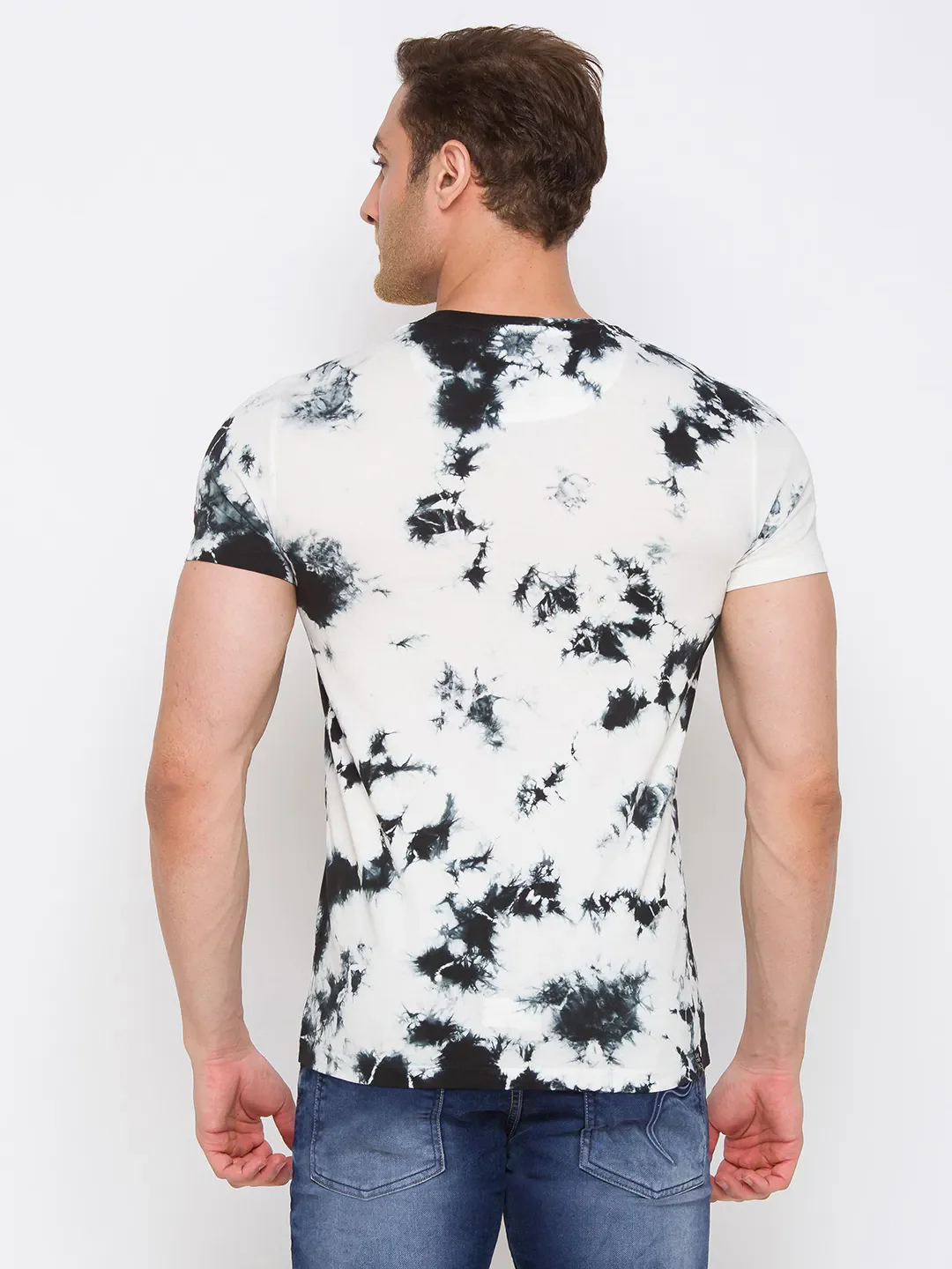 White Slim Straight Fit Men's Short Sleeves T-Shirt by Being Human Clothing - Image 3