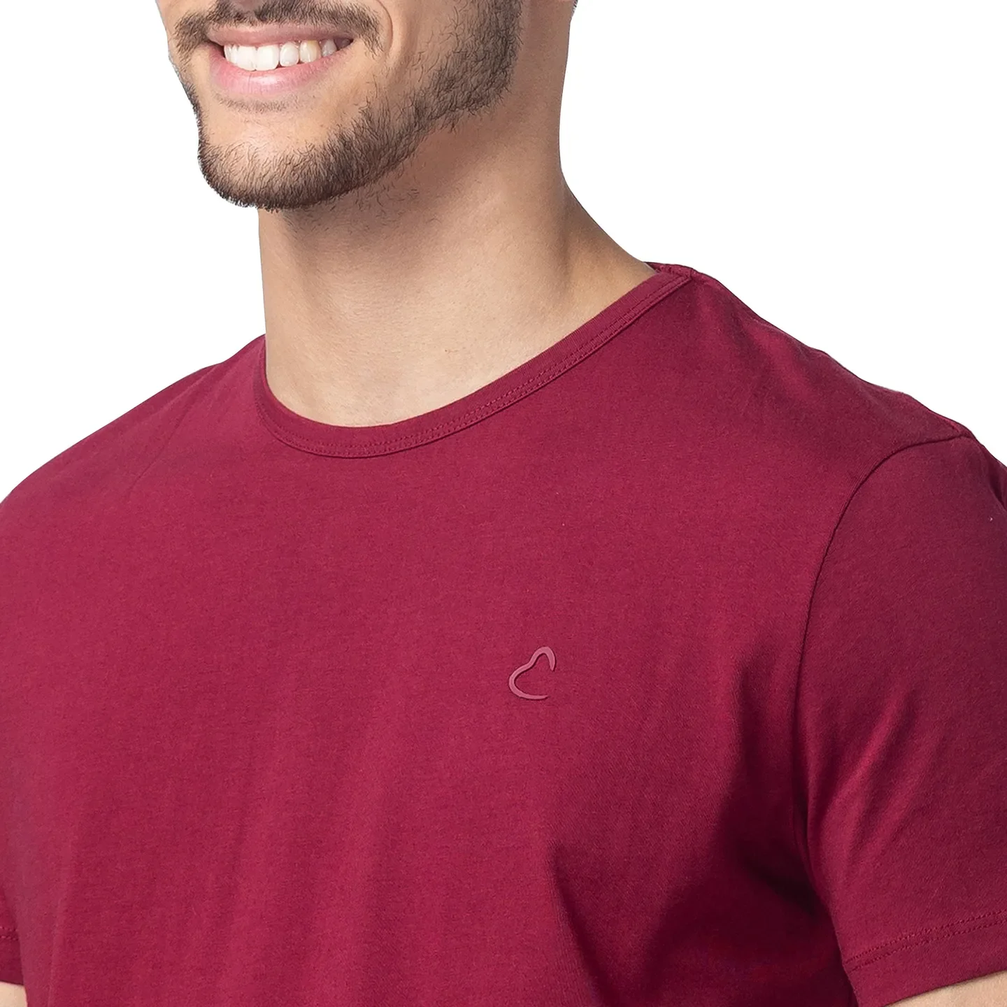 Red Slim Straight Fit Men's Short Sleeves T-Shirt by Being Human Clothing - Image 4