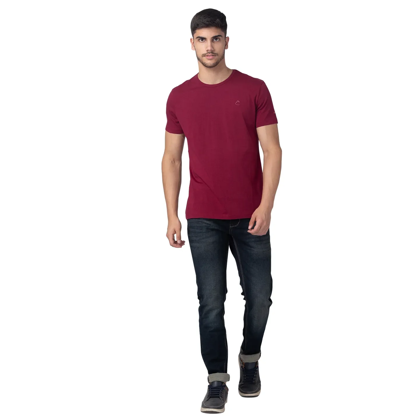 Red Slim Straight Fit Men's Short Sleeves T-Shirt by Being Human Clothing - Image 5