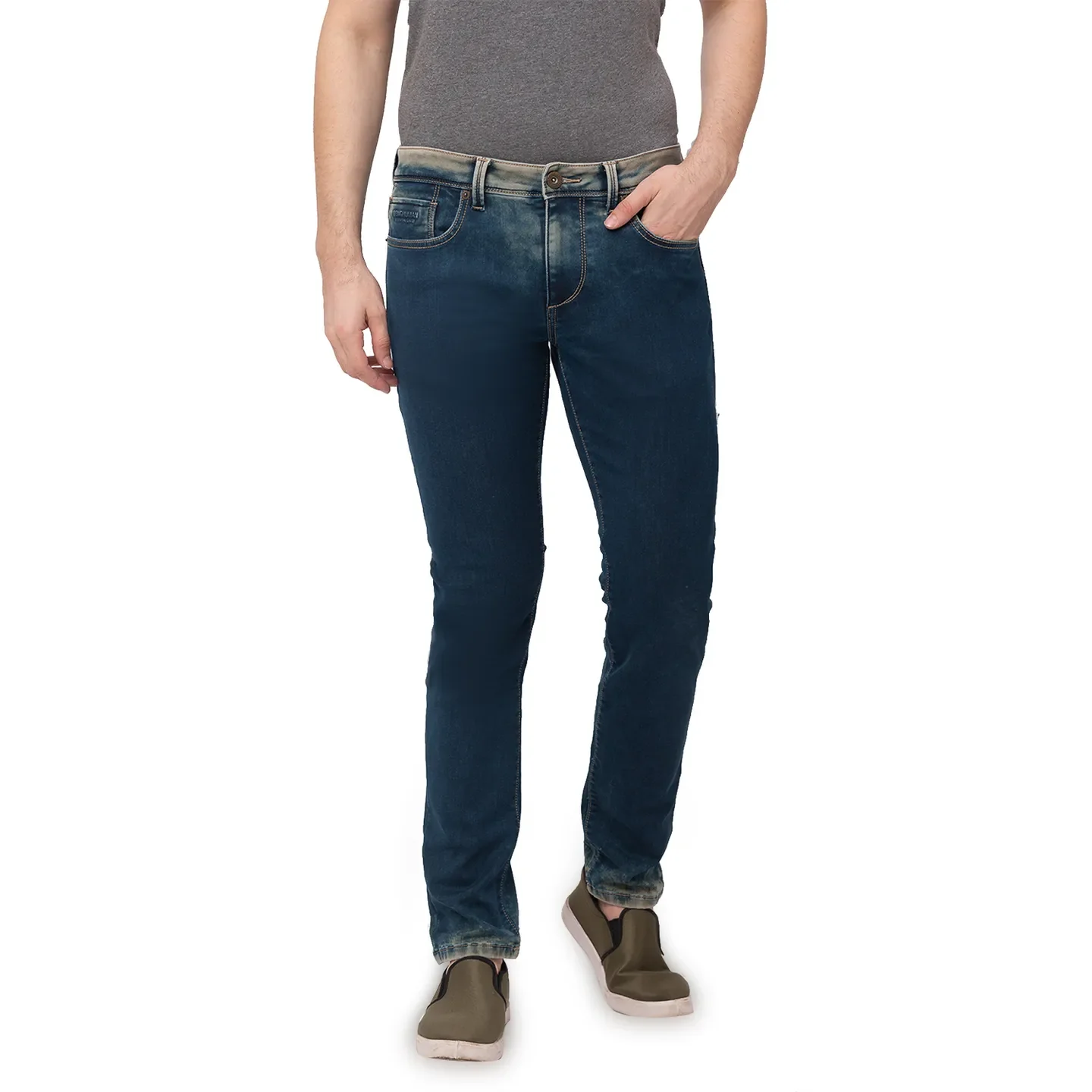 Black Slim Straight Fit Men's Denims by Being Human Clothing