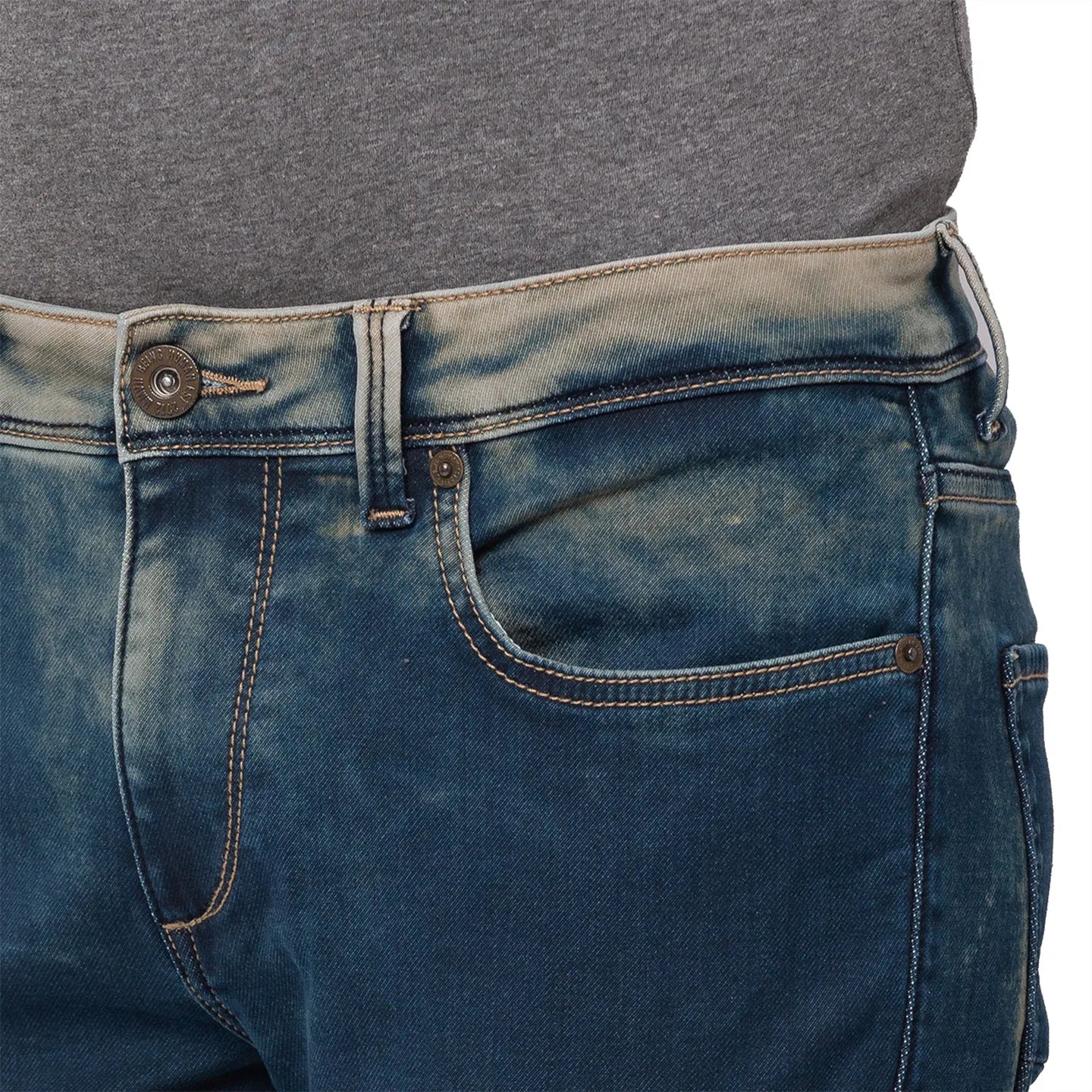 Black Slim Straight Fit Men's Denims by Being Human Clothing - Image 3