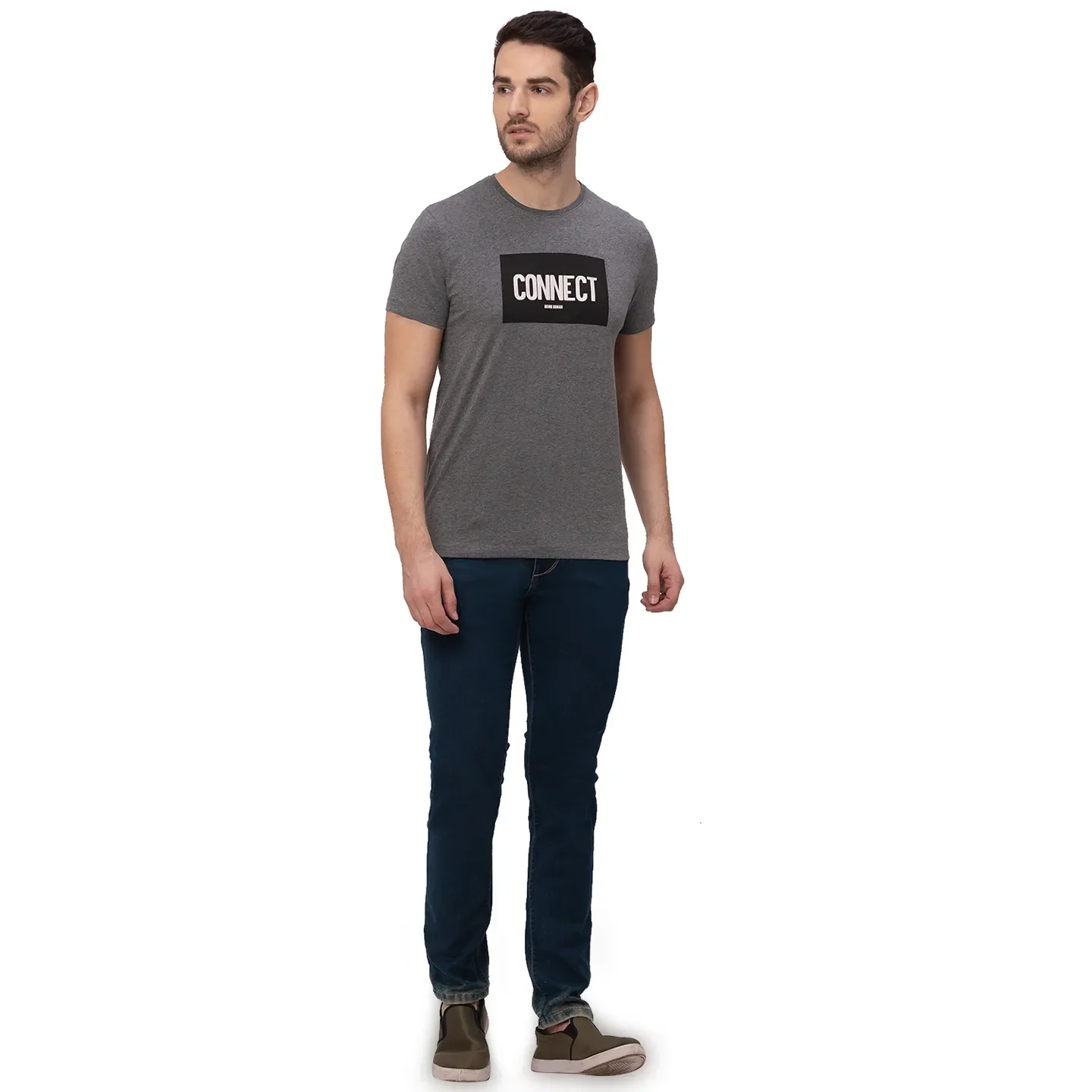 Black Slim Straight Fit Men's Denims by Being Human Clothing - Image 5