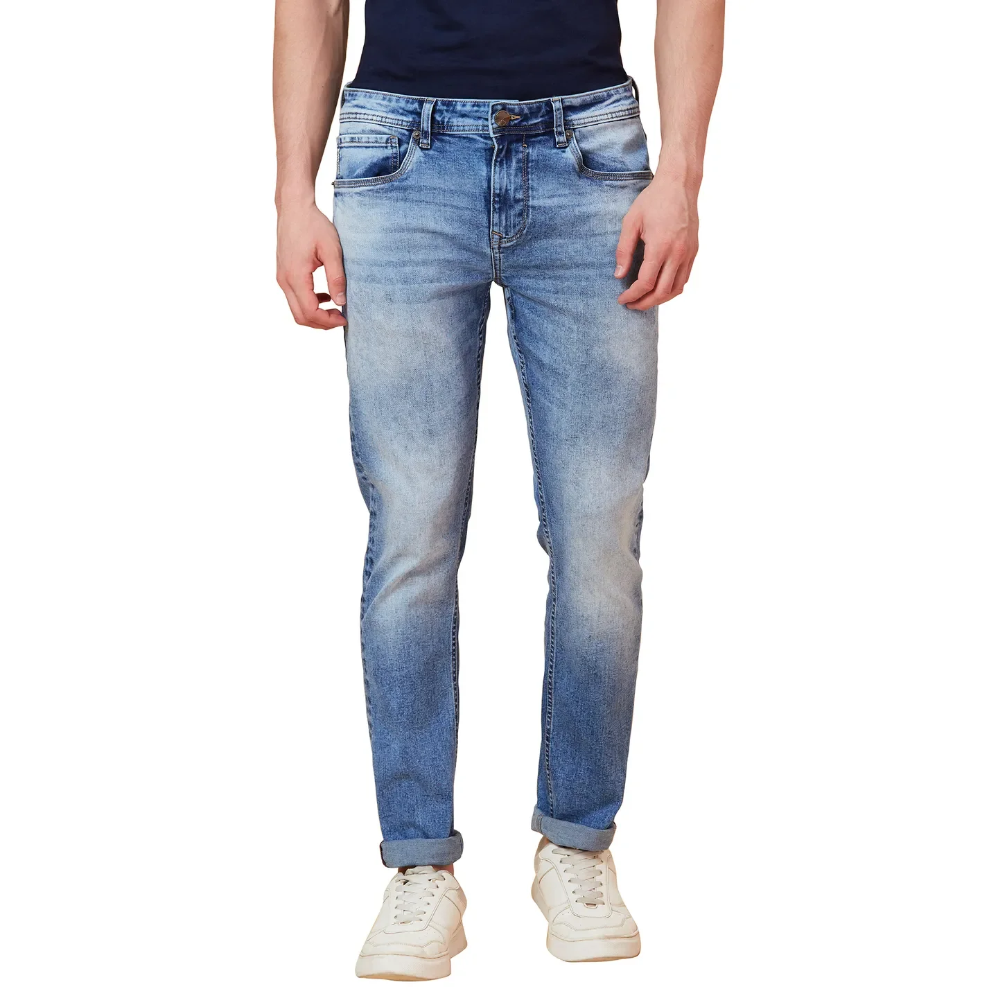 Black Slim Fit Men's Denims by Being Human Clothing - Image 3
