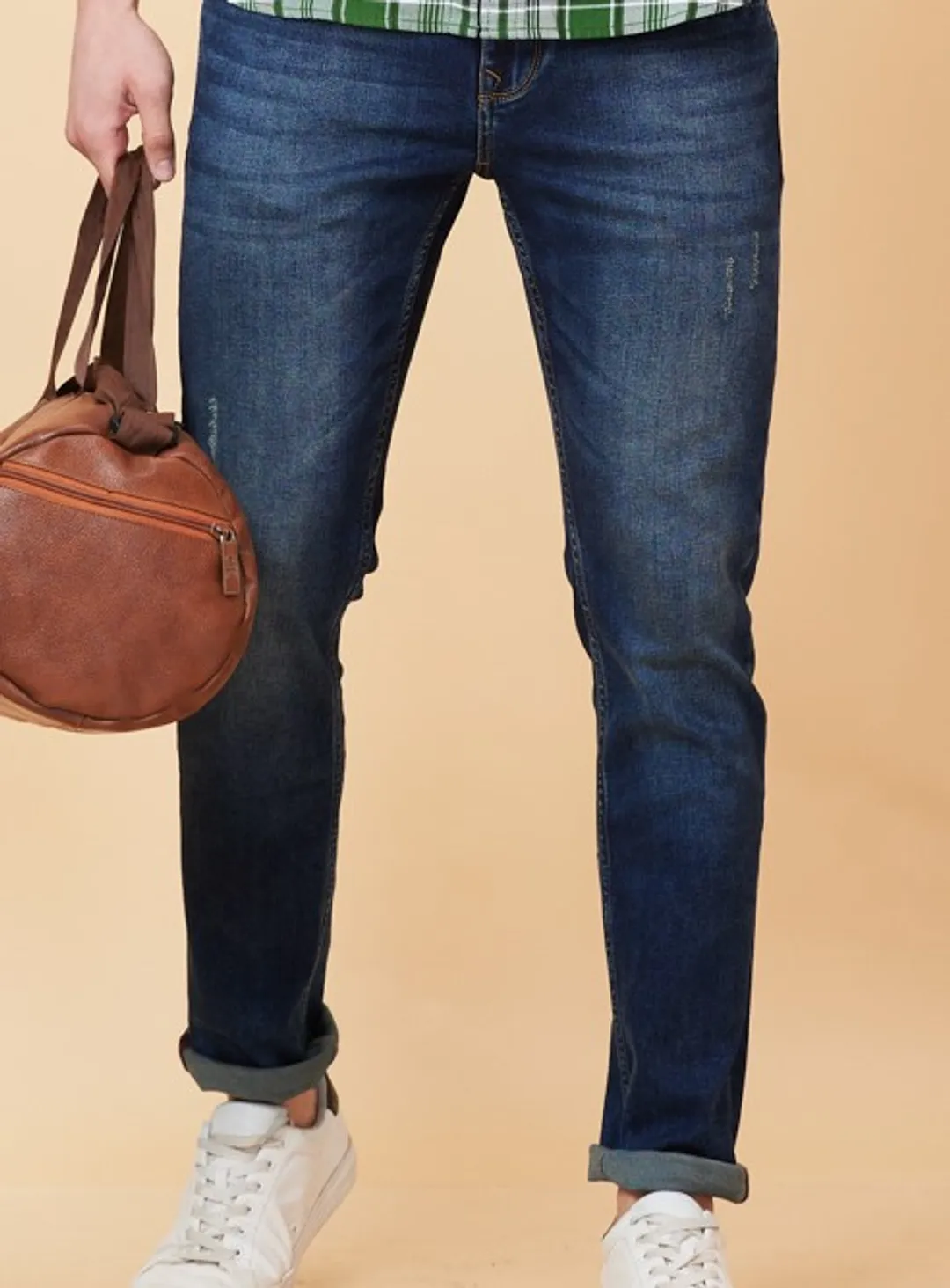 Black Slim Fit Men's Denims by Being Human Clothing - Image 4