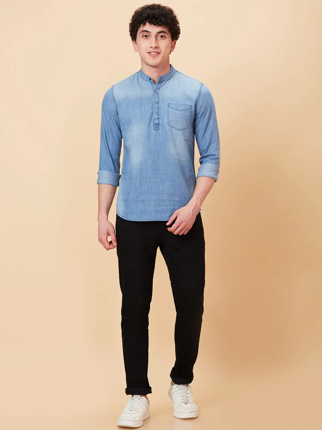 Black Slim Fit Men's Denims by Being Human Clothing - Image 2