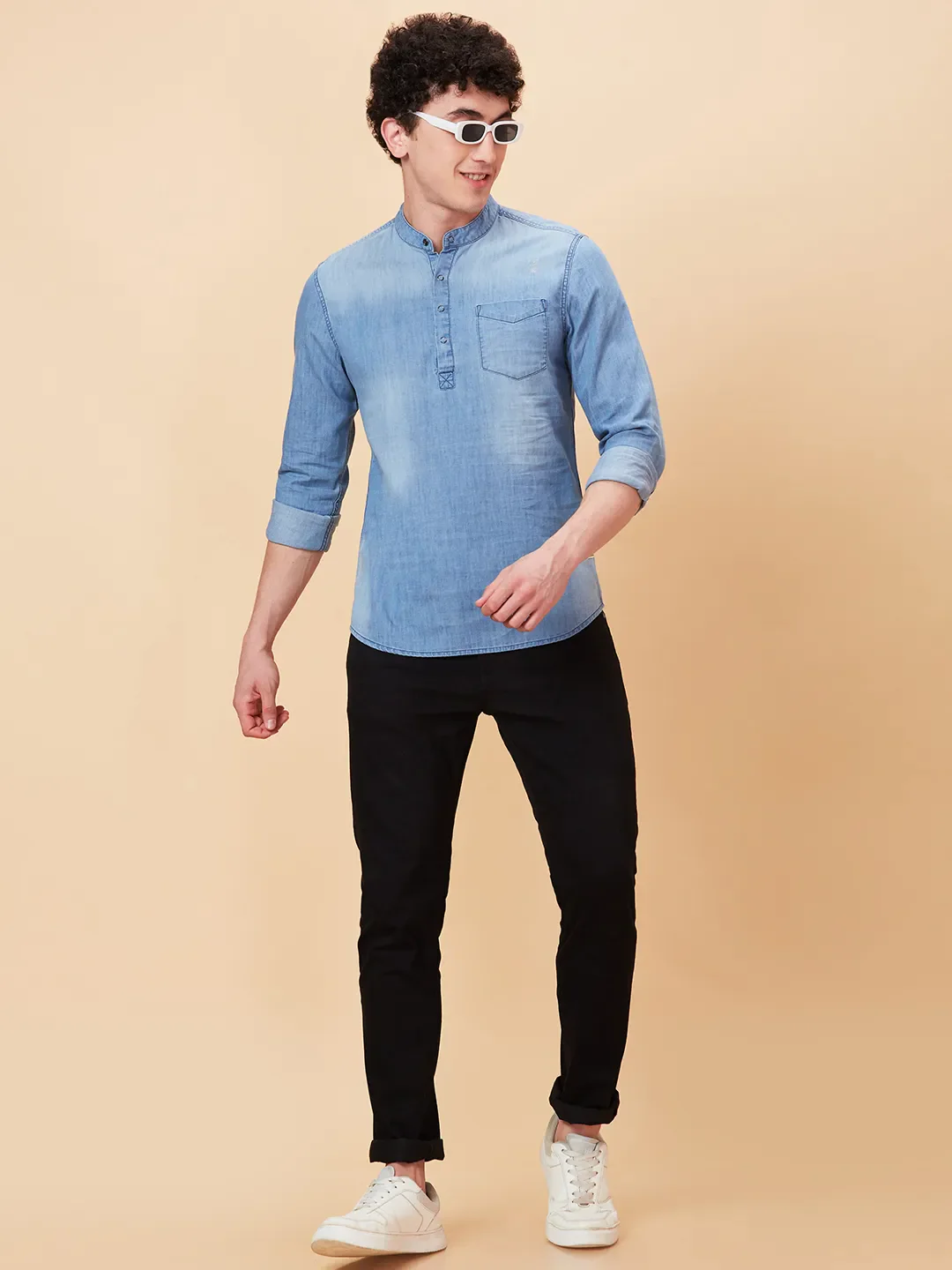 Black Slim Fit Men's Denims by Being Human Clothing - Image 6