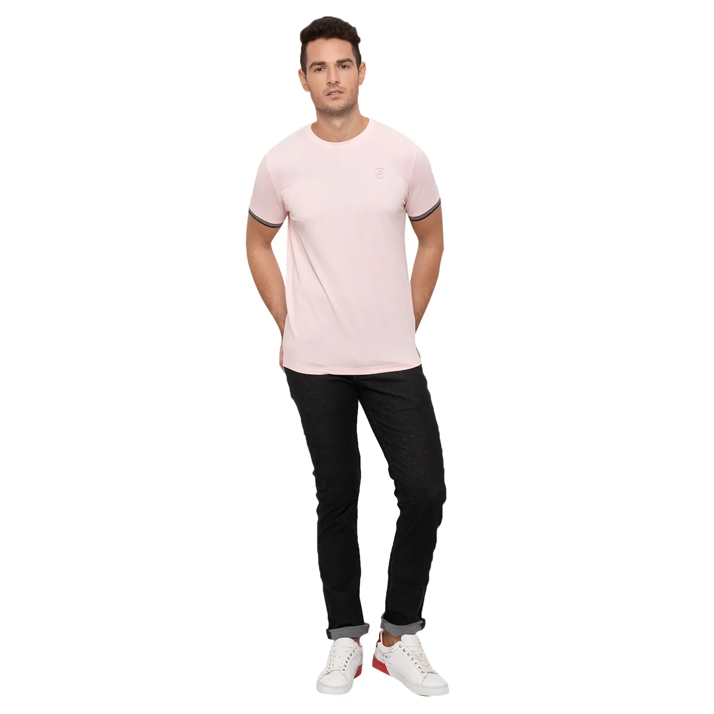 Black Slim Straight Fit Men's Denims by Being Human Clothing - Image 2