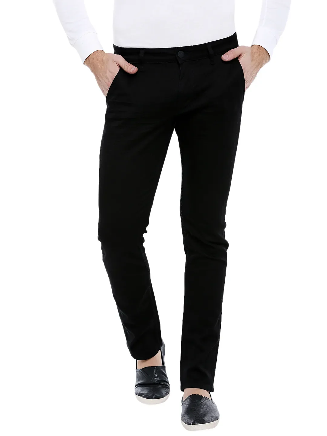 Black Slim Straight Fit Men's Denims by Being Human Clothing