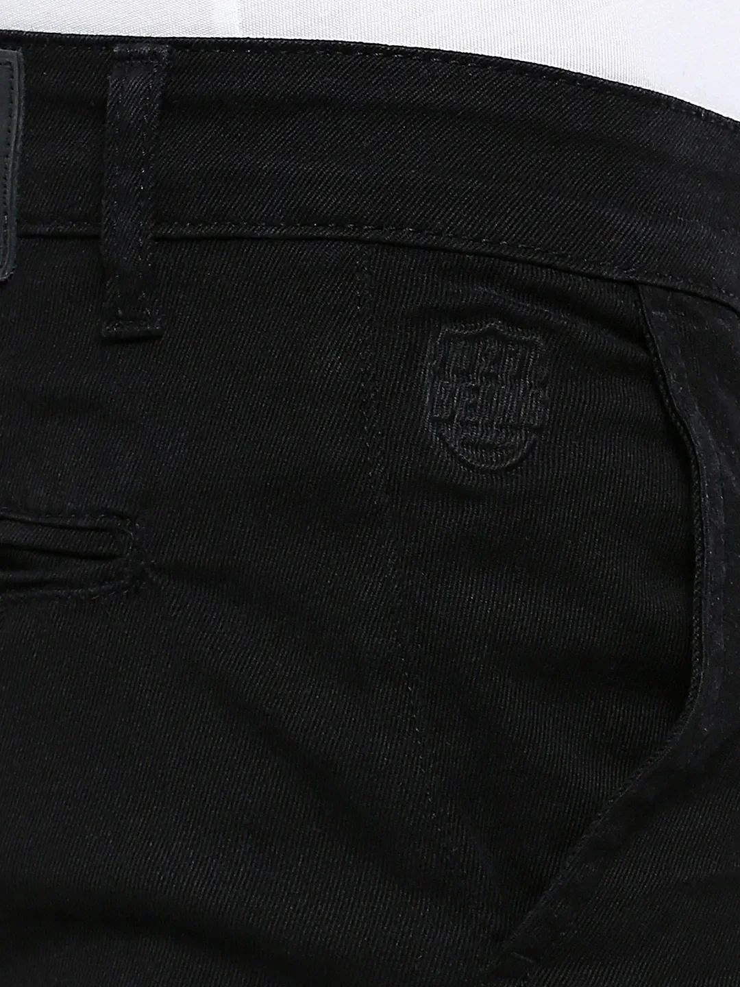 Black Slim Straight Fit Men's Denims by Being Human Clothing - Image 4