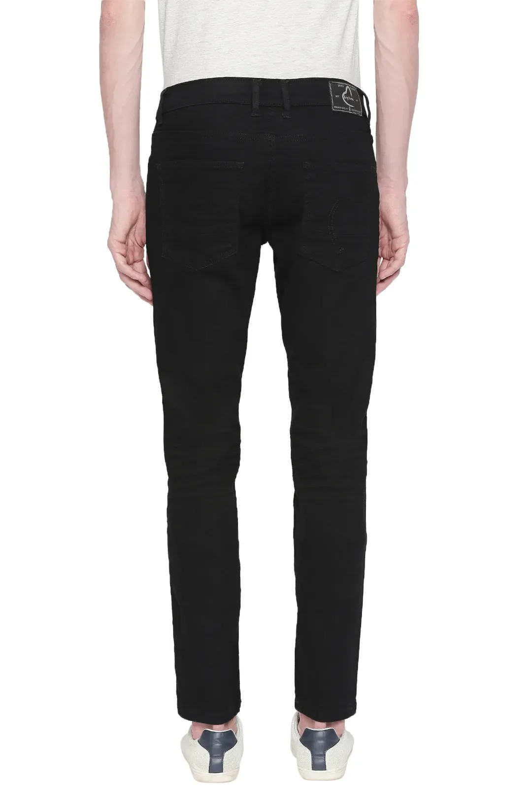 Black Slim Straight Fit Men's Denims by Being Human Clothing - Image 4