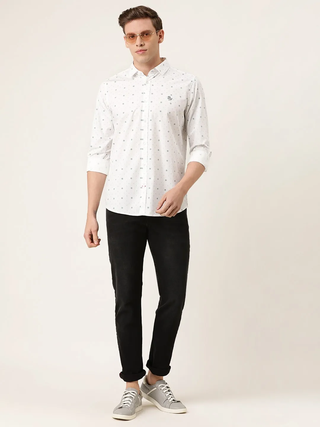 Black Slim Straight Fit Men's Denims by Being Human Clothing - Image 5