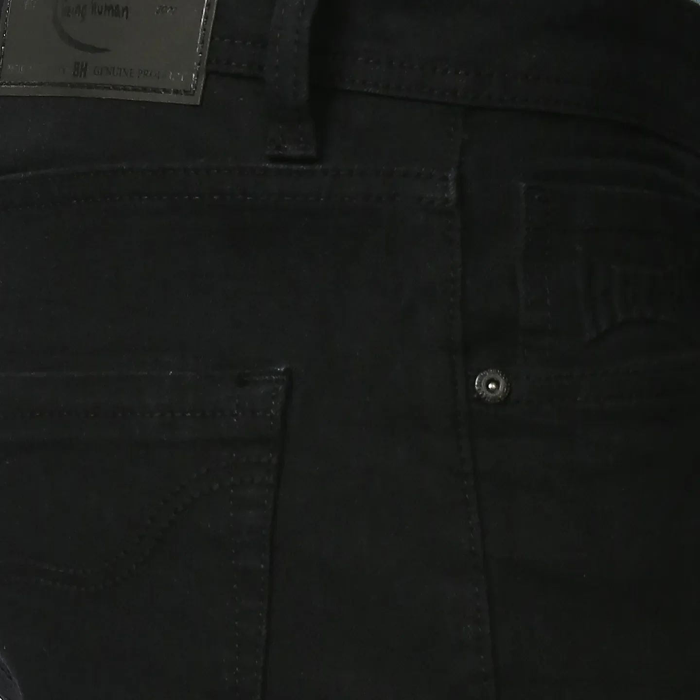 Black Slim Straight Fit Men's Denims by Being Human Clothing - Image 5