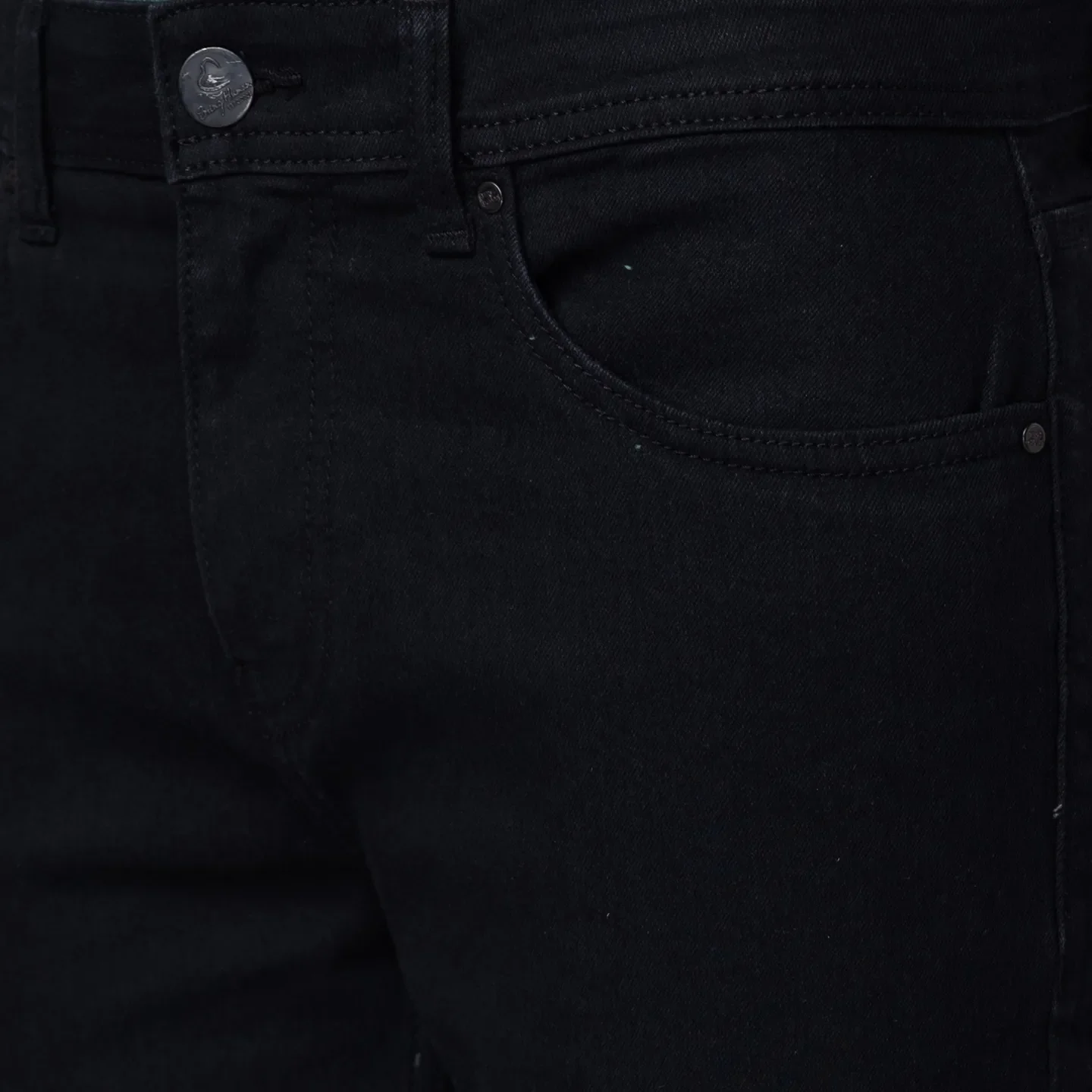 Black Slim Straight Fit Men's Denims by Being Human Clothing - Image 4