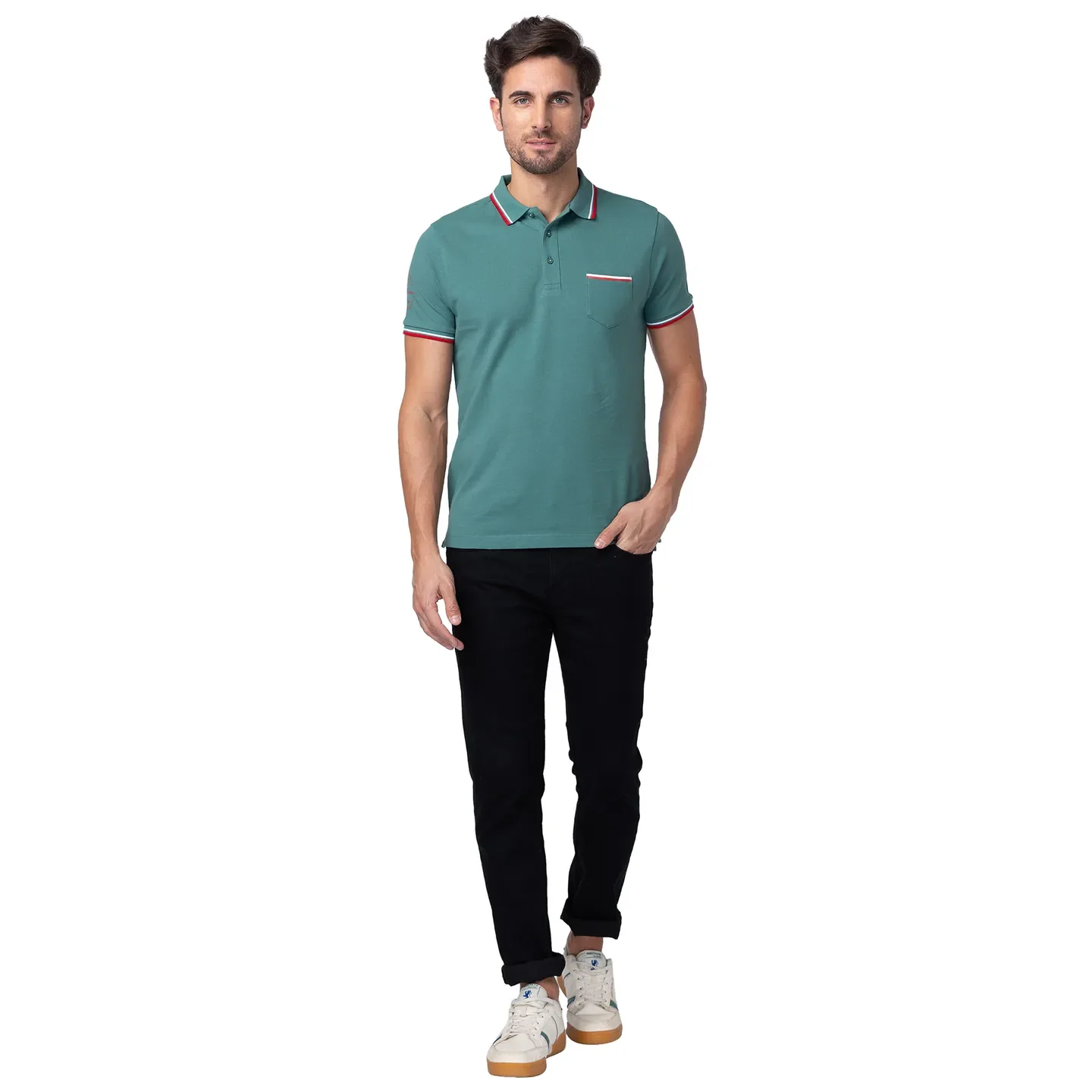 Black Slim Straight Fit Men's Denims by Being Human Clothing - Image 5