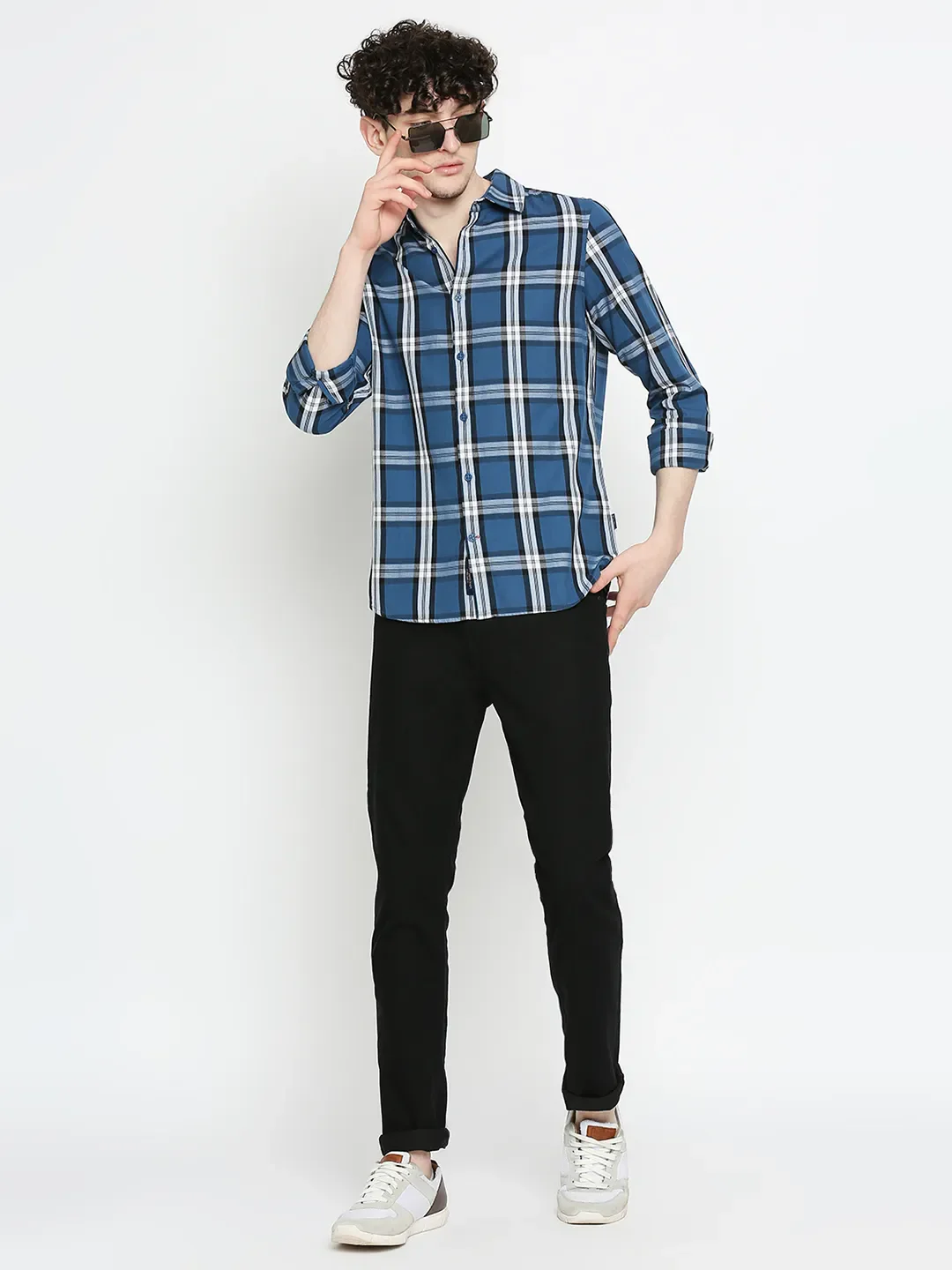 Black Slim Straight Fit Men's Denims by Being Human Clothing - Image 6