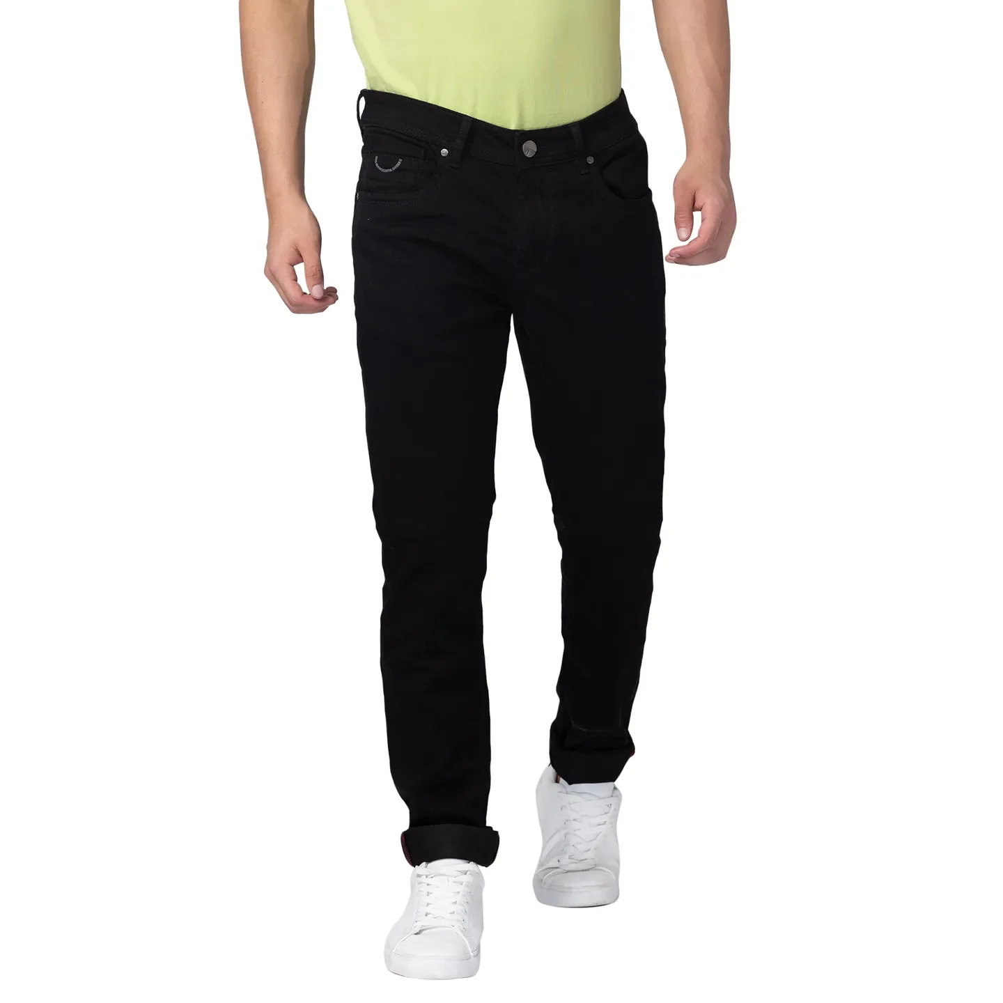 Black Slim Straight Fit Men's Denims by Being Human Clothing