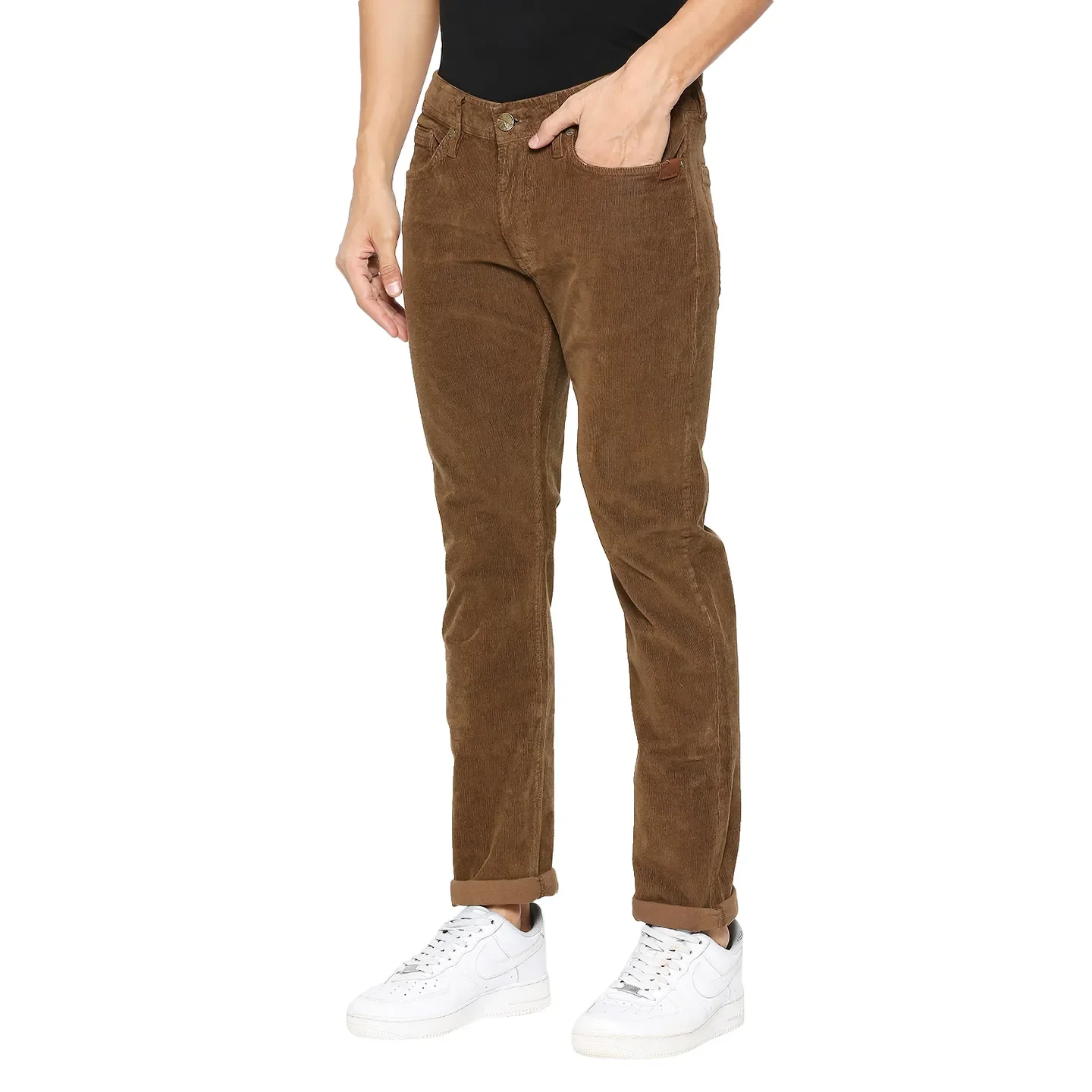 Brown Slim Straight Fit Men's Denims by Being Human Clothing - Image 2