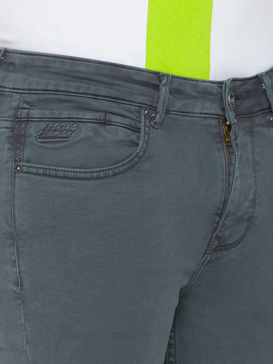 Grey Slim Straight Fit Men's Denims by Being Human Clothing - Image 5