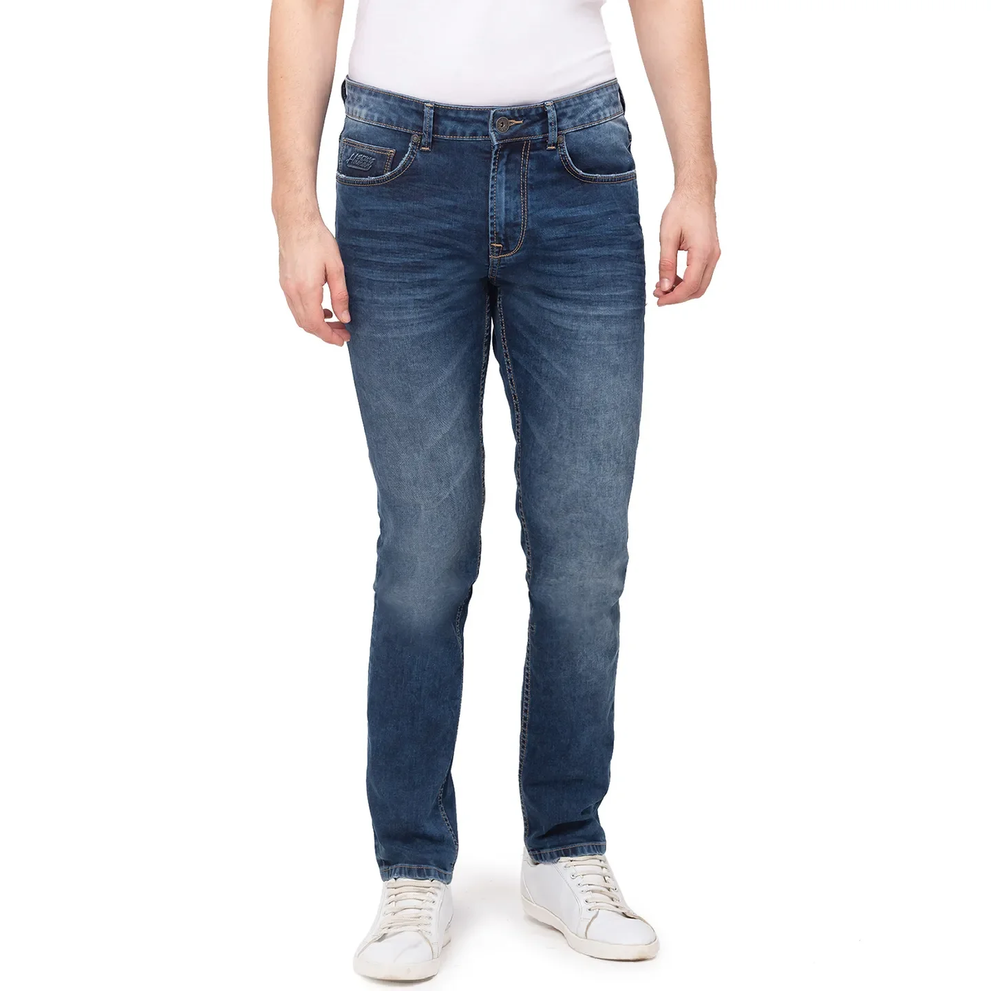 Blue Slim Straight Fit Men's Denims by Being Human Clothing
