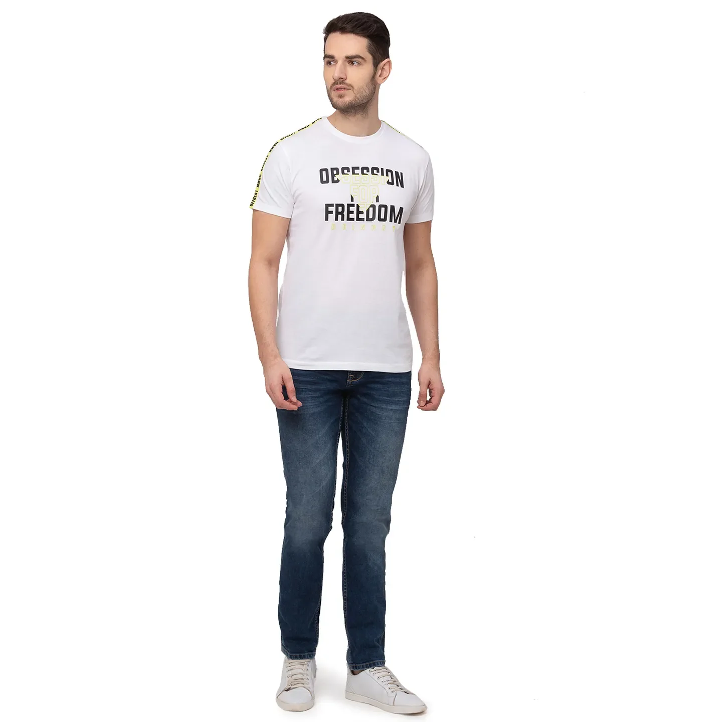Blue Slim Straight Fit Men's Denims by Being Human Clothing - Image 3