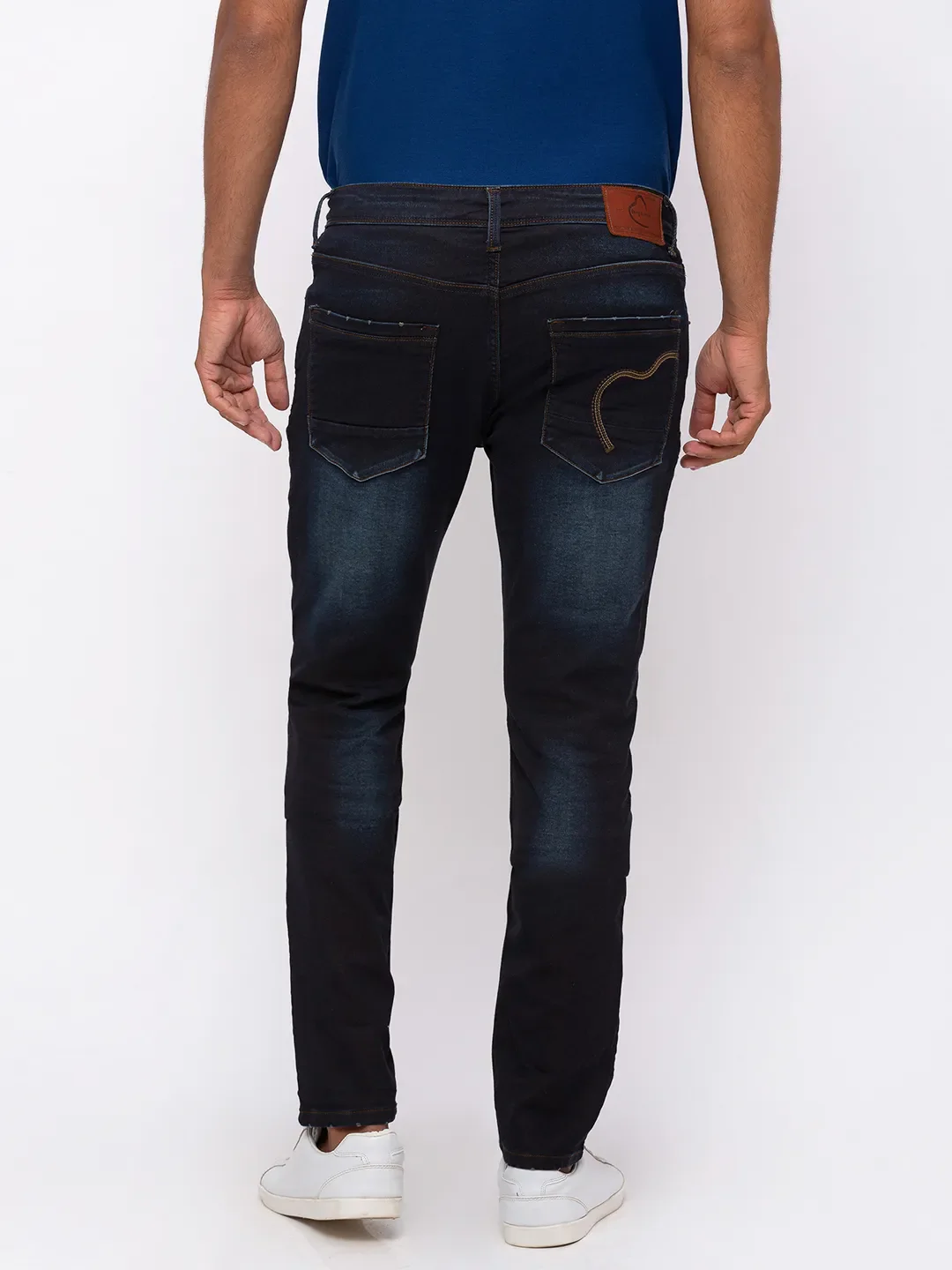 Blue Slim Straight Fit Men's Denims by Being Human Clothing - Image 2