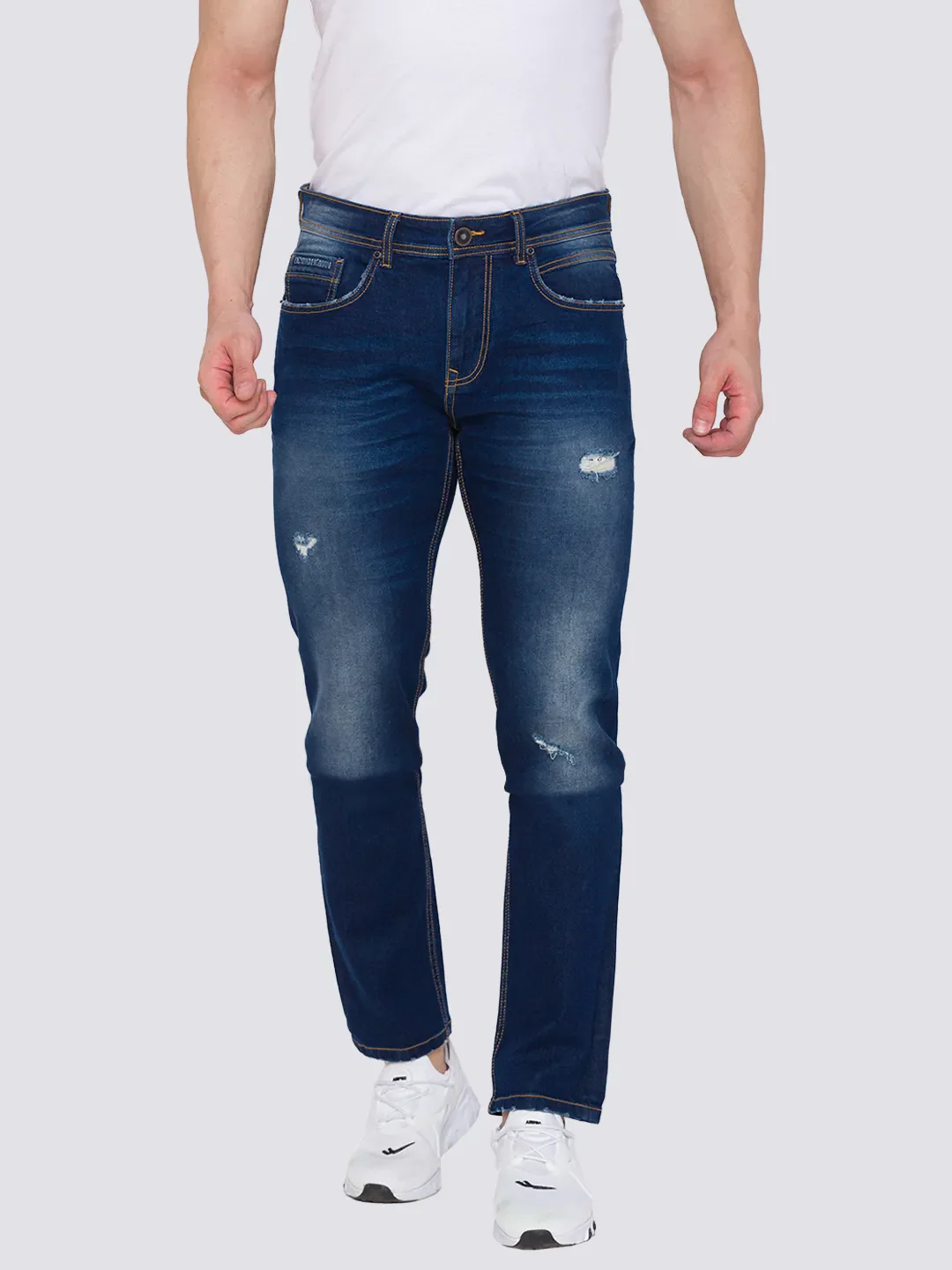 Blue Slim Straight Fit Men's Denims by Being Human Clothing