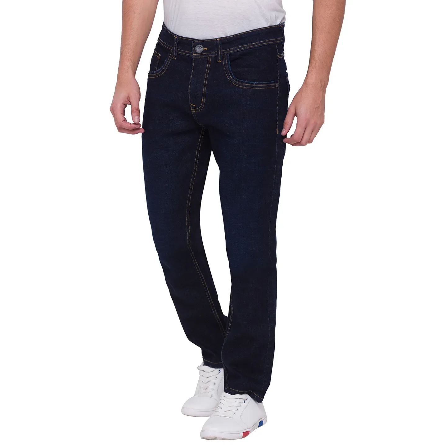 Blue Slim Straight Fit Men's Denims by Being Human Clothing - Image 2