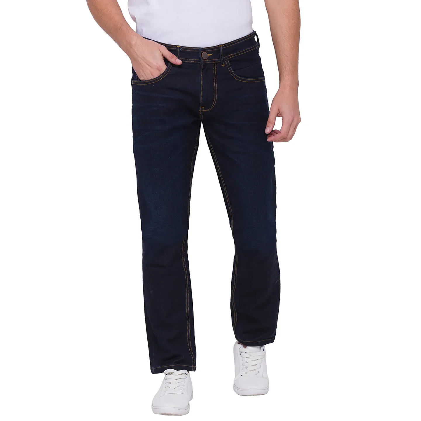 Blue Slim Straight Fit Men's Denims by Being Human Clothing