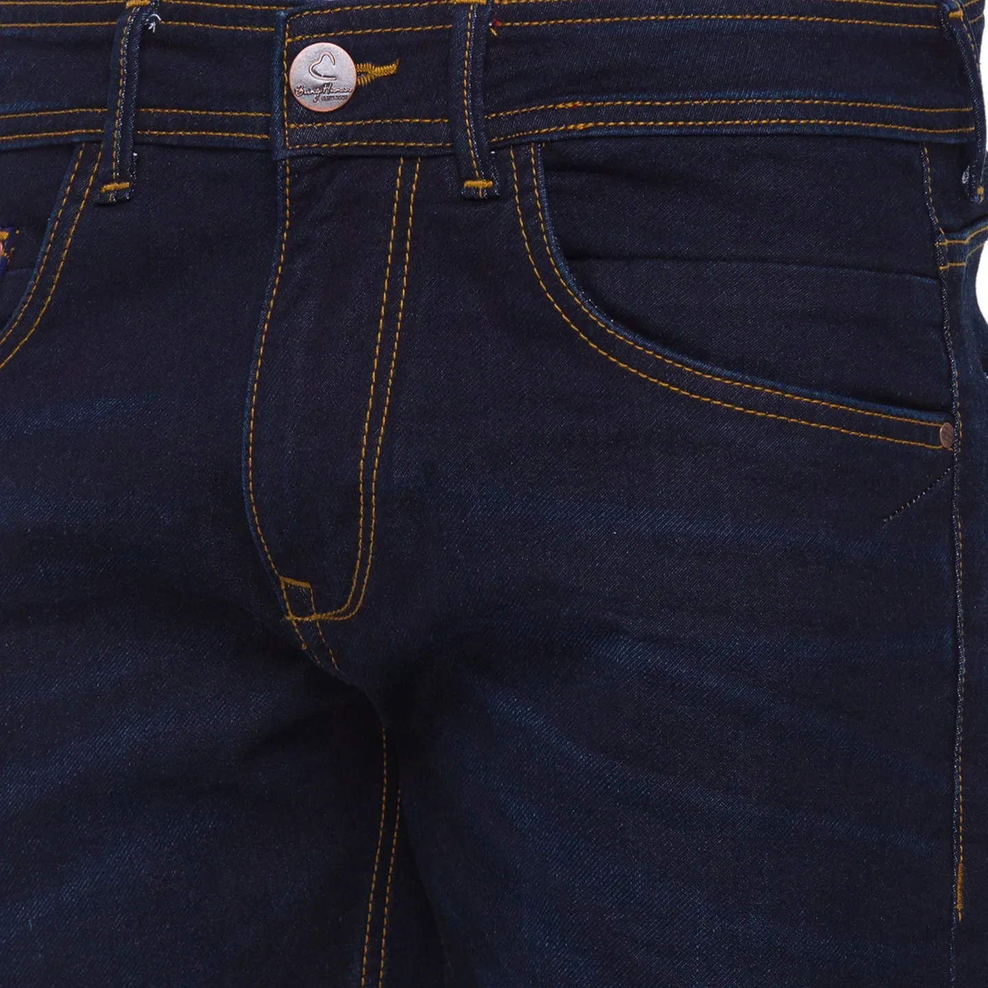 Blue Slim Straight Fit Men's Denims by Being Human Clothing - Image 2