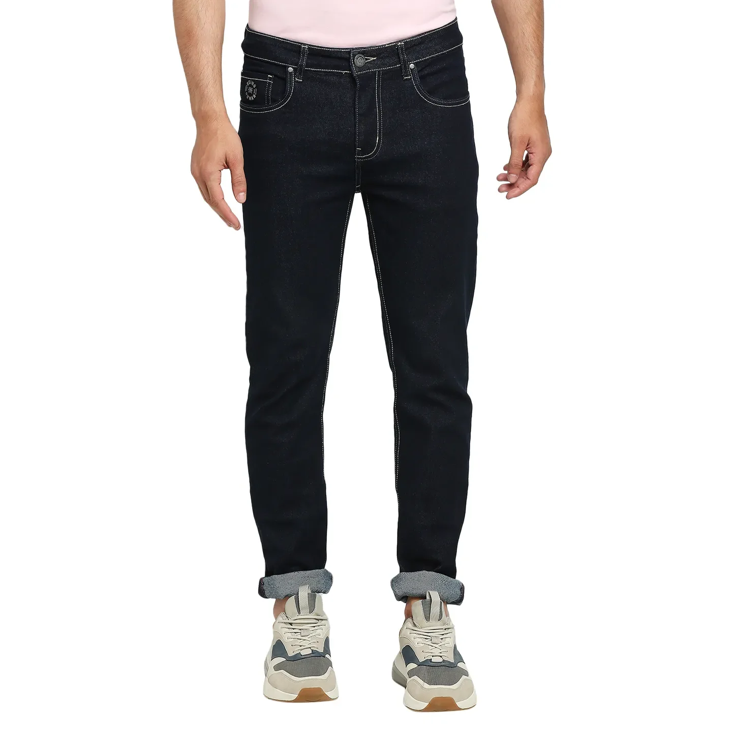 Blue Slim Straight Fit Men's Denims by Being Human Clothing