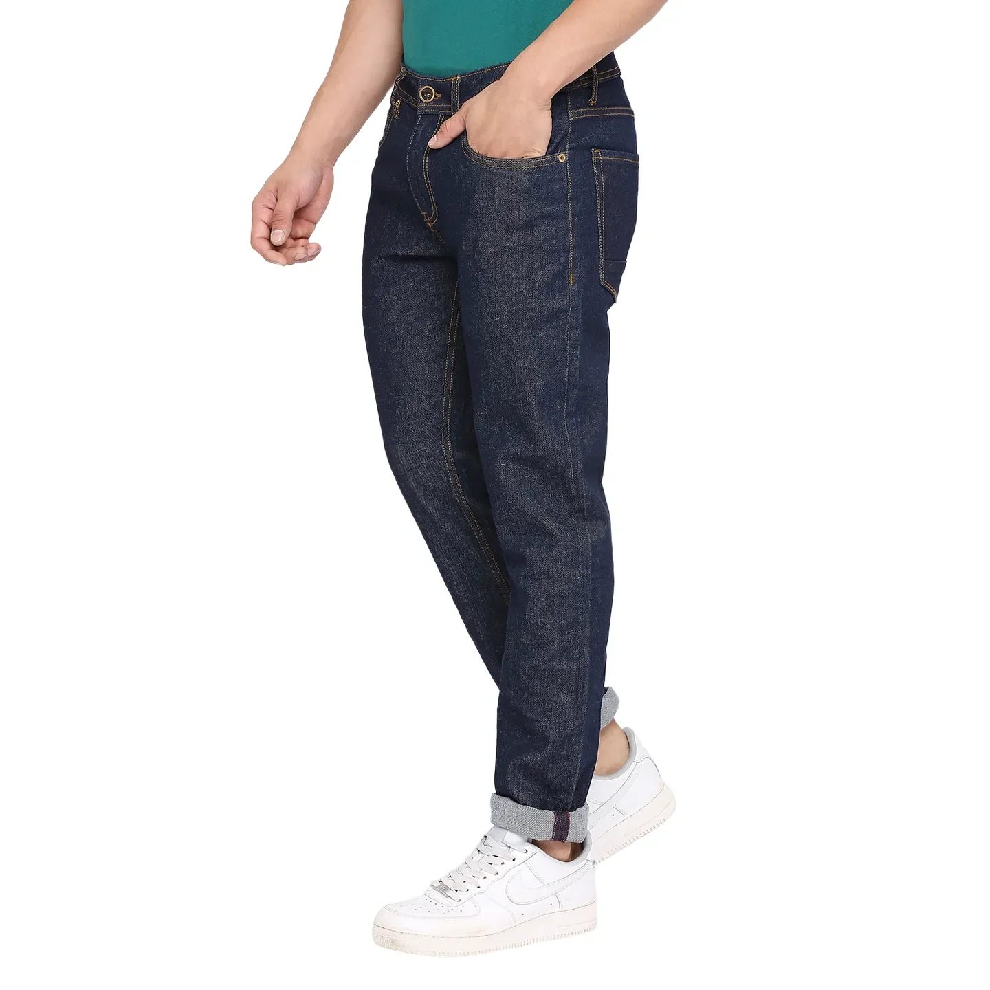 Blue Slim Straight Fit Men's Denims by Being Human Clothing - Image 2