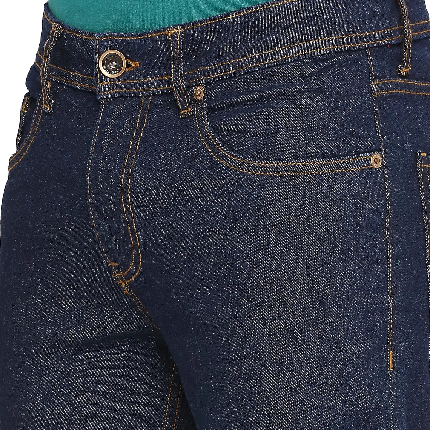 Blue Slim Straight Fit Men's Denims by Being Human Clothing - Image 5
