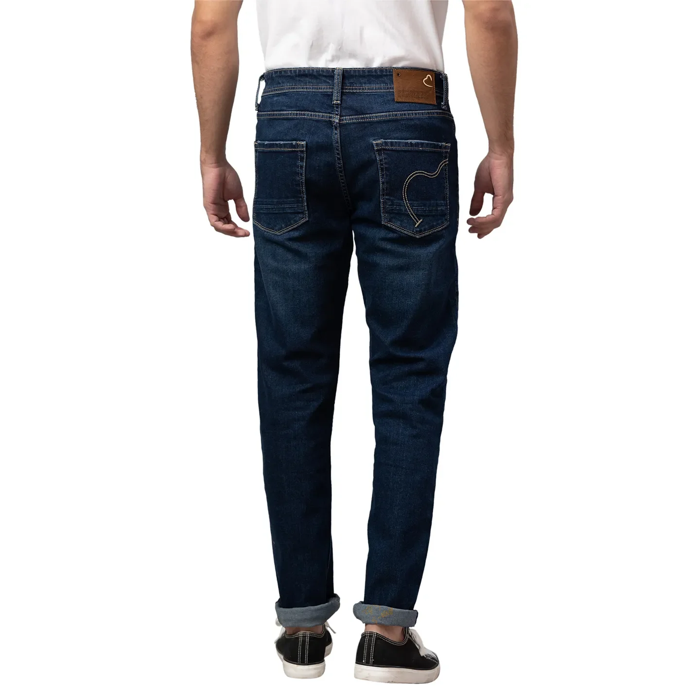 Blue Slim Straight Fit Men's Denims by Being Human Clothing - Image 3