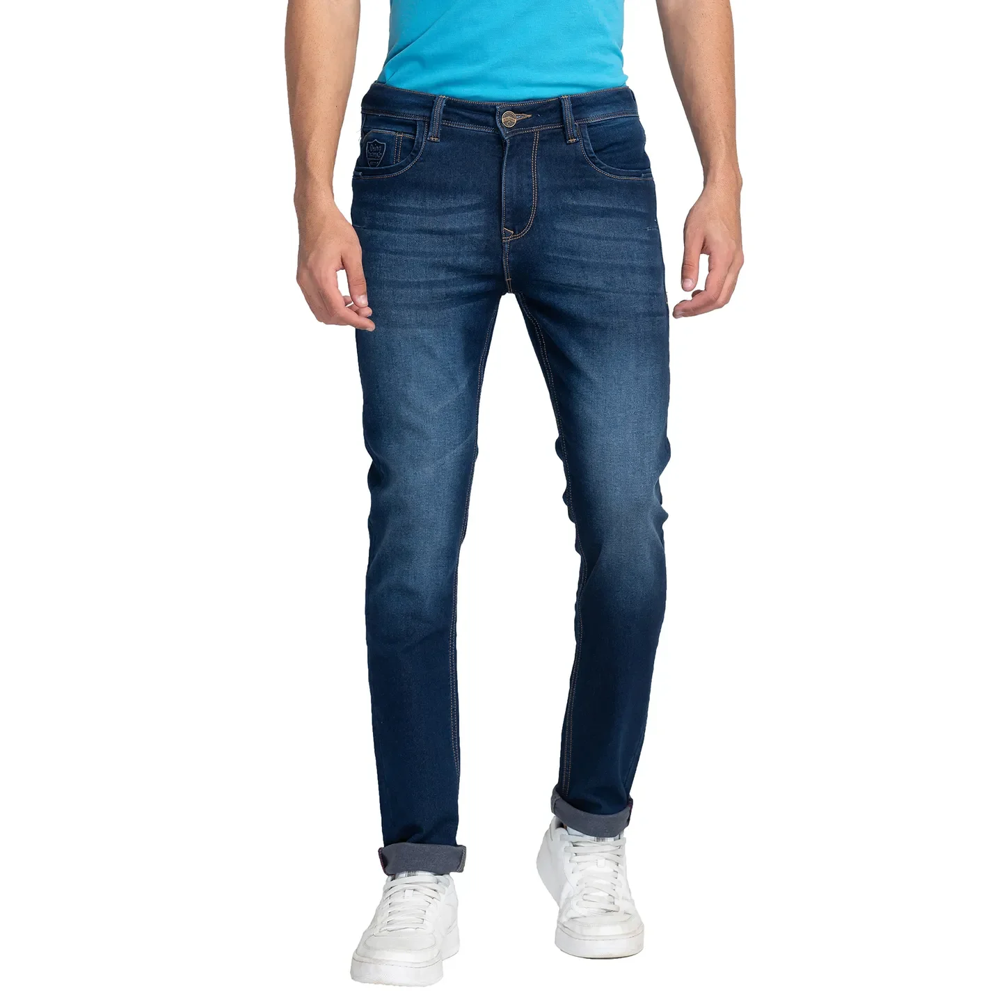 Blue Slim Straight Fit Men's Denims by Being Human Clothing
