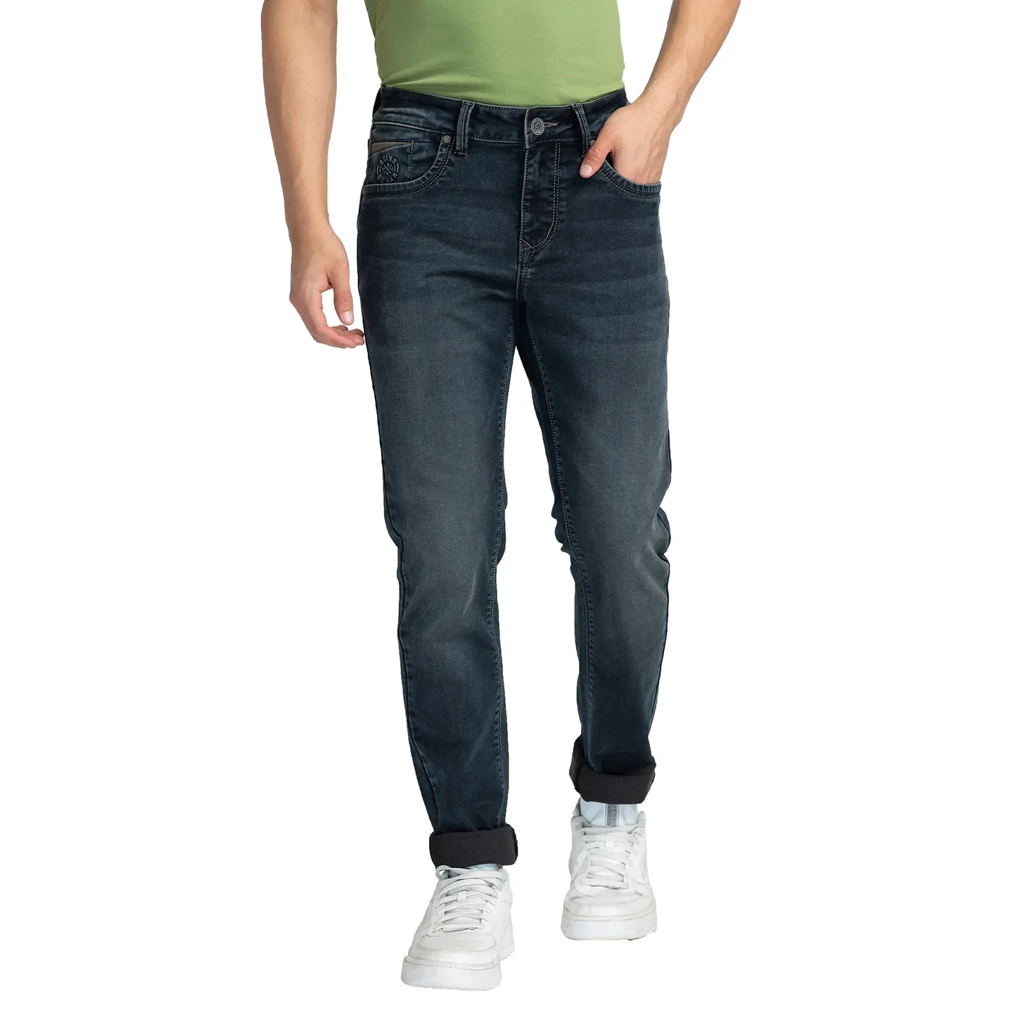 Blue Slim Straight Fit Men's Denims by Being Human Clothing