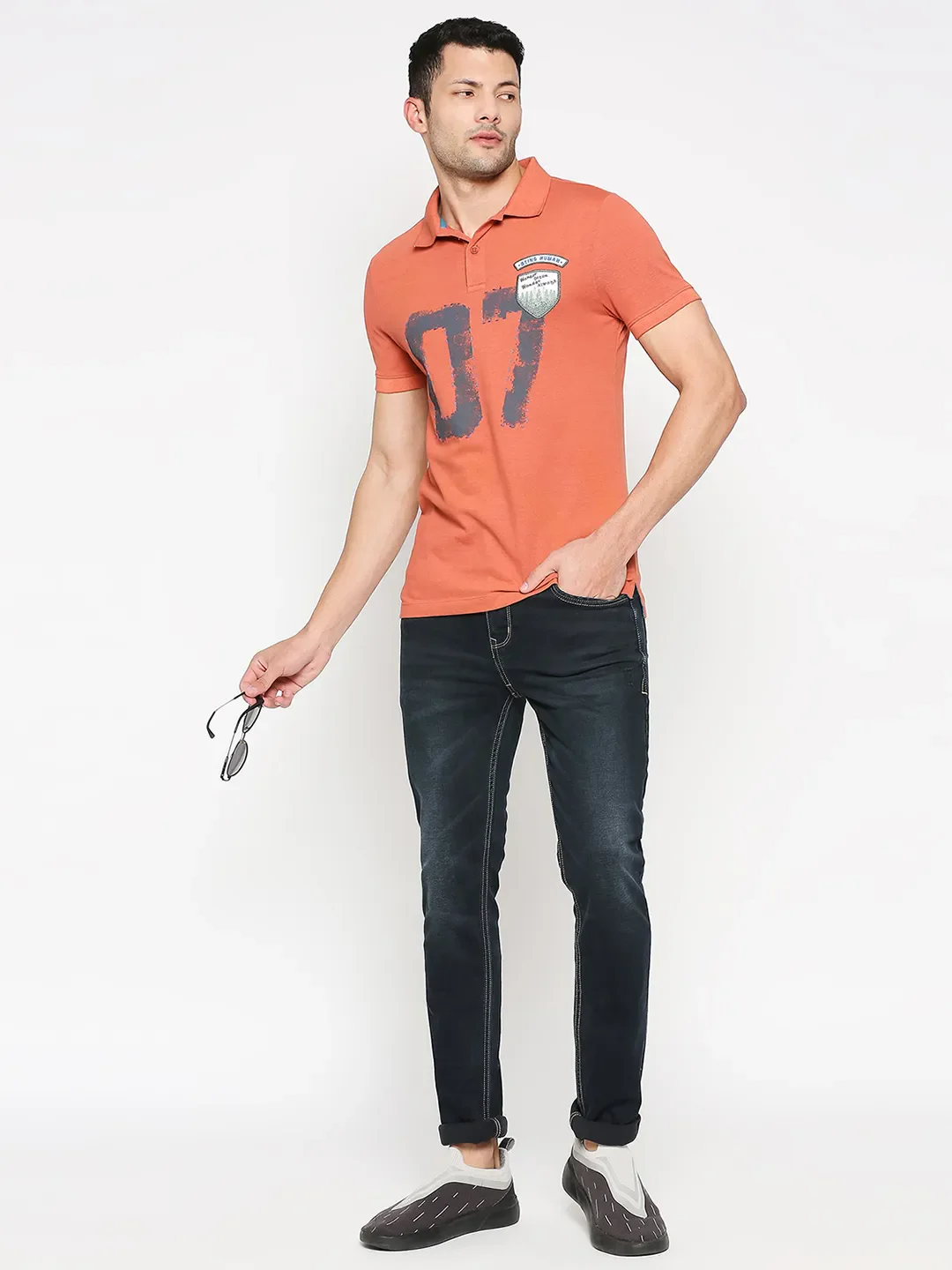 Blue Slim Straight Fit Men's Denims by Being Human Clothing - Image 6