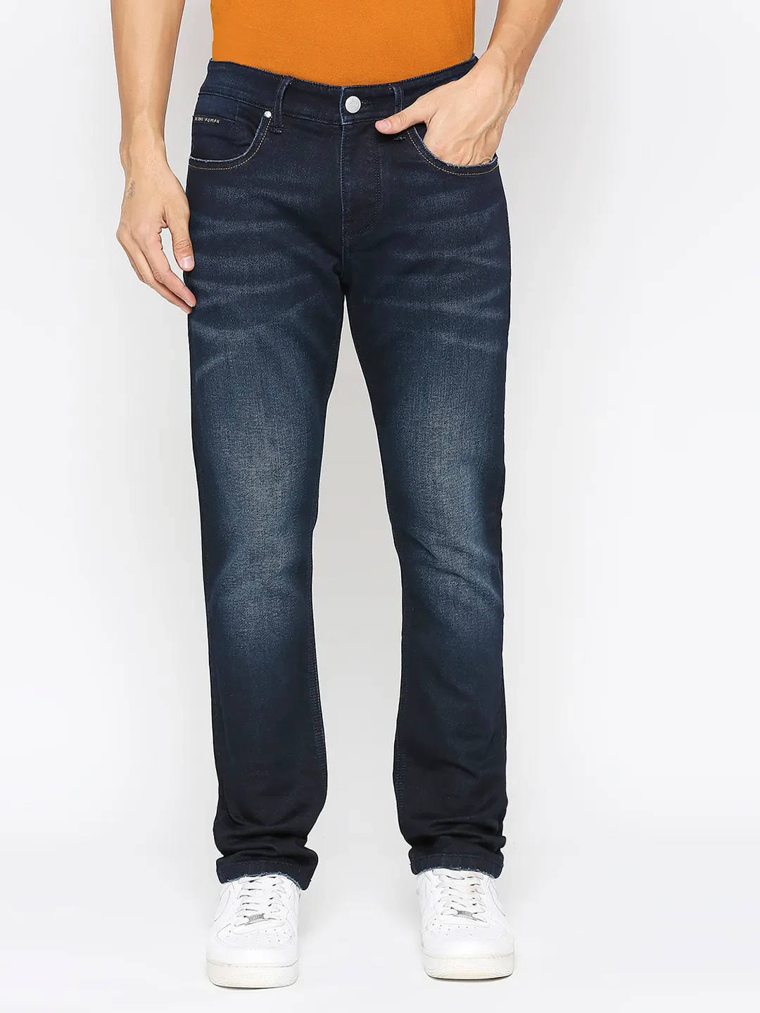 Blue Slim Straight Fit Men's Denims by Being Human Clothing