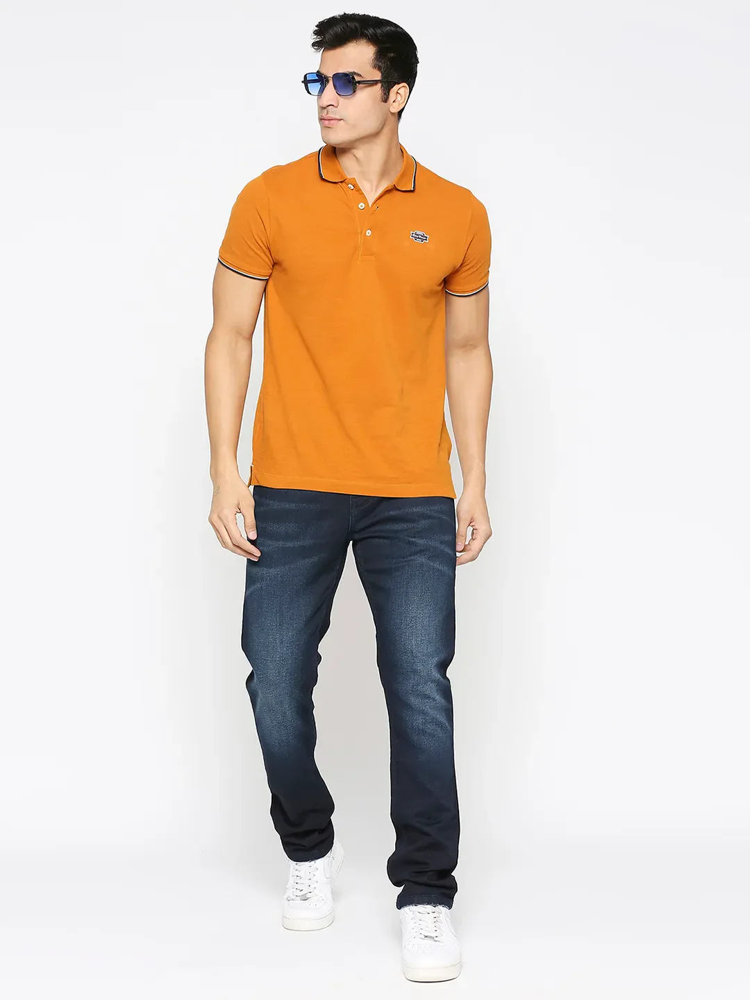 Blue Slim Straight Fit Men's Denims by Being Human Clothing - Image 6