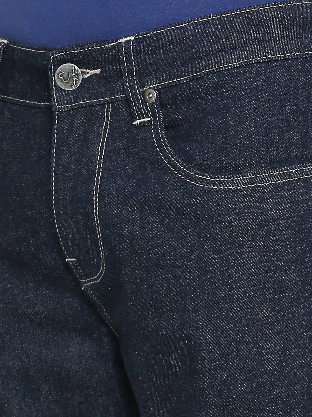 Blue Slim Straight Fit Men's Denims by Being Human Clothing - Image 5