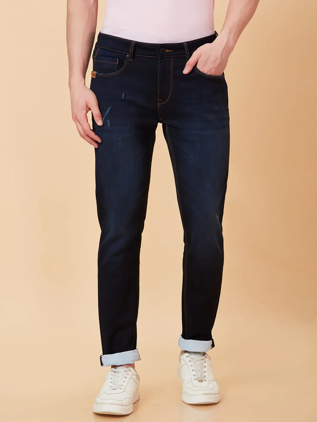 Blue Slim Fit Men's Denims by Being Human Clothing