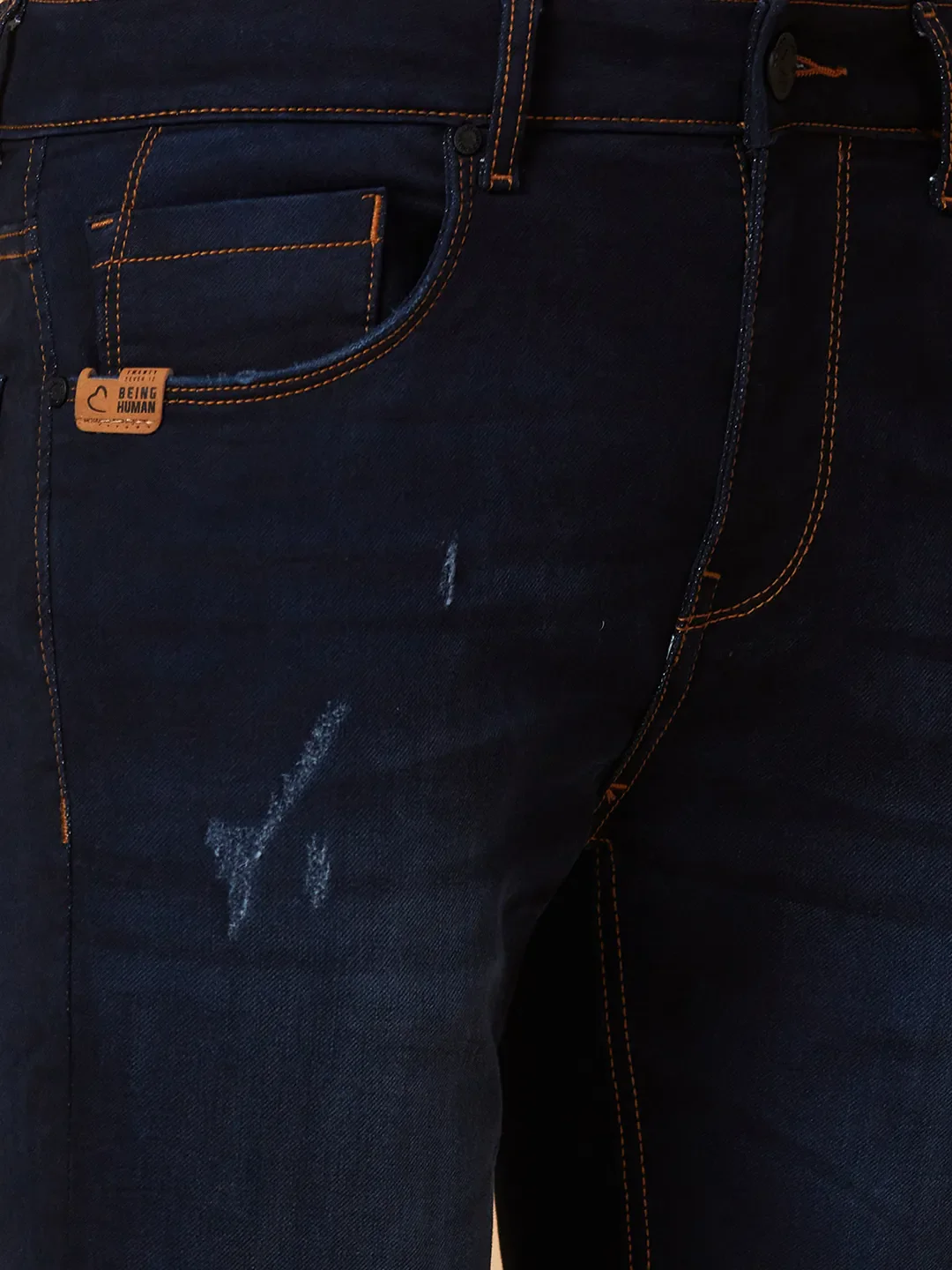 Blue Slim Fit Men's Denims by Being Human Clothing - Image 5
