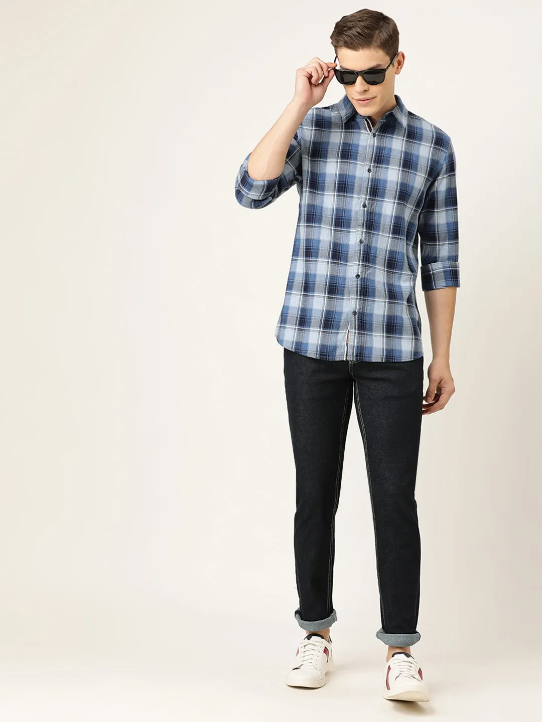 Blue Slim Straight Fit Men's Denims by Being Human Clothing - Image 5