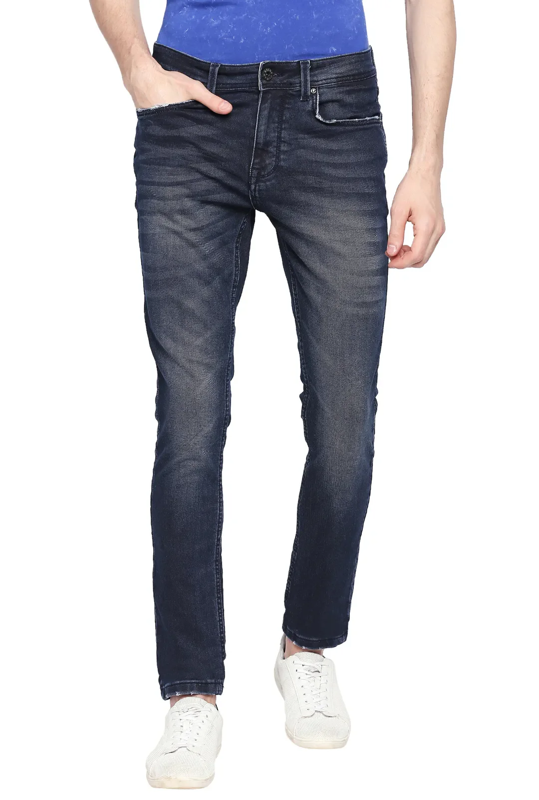 Blue Slim Straight Fit Men's Denims by Being Human Clothing