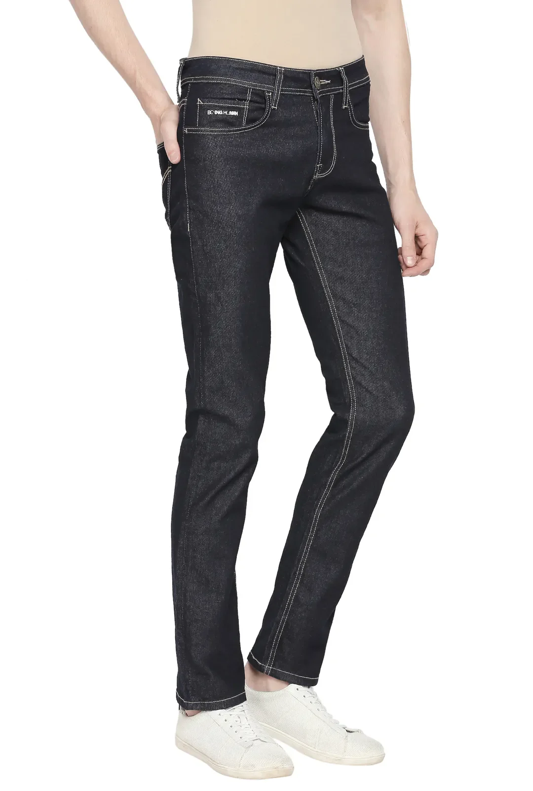 Blue Slim Straight Fit Men's Denims by Being Human Clothing - Image 2