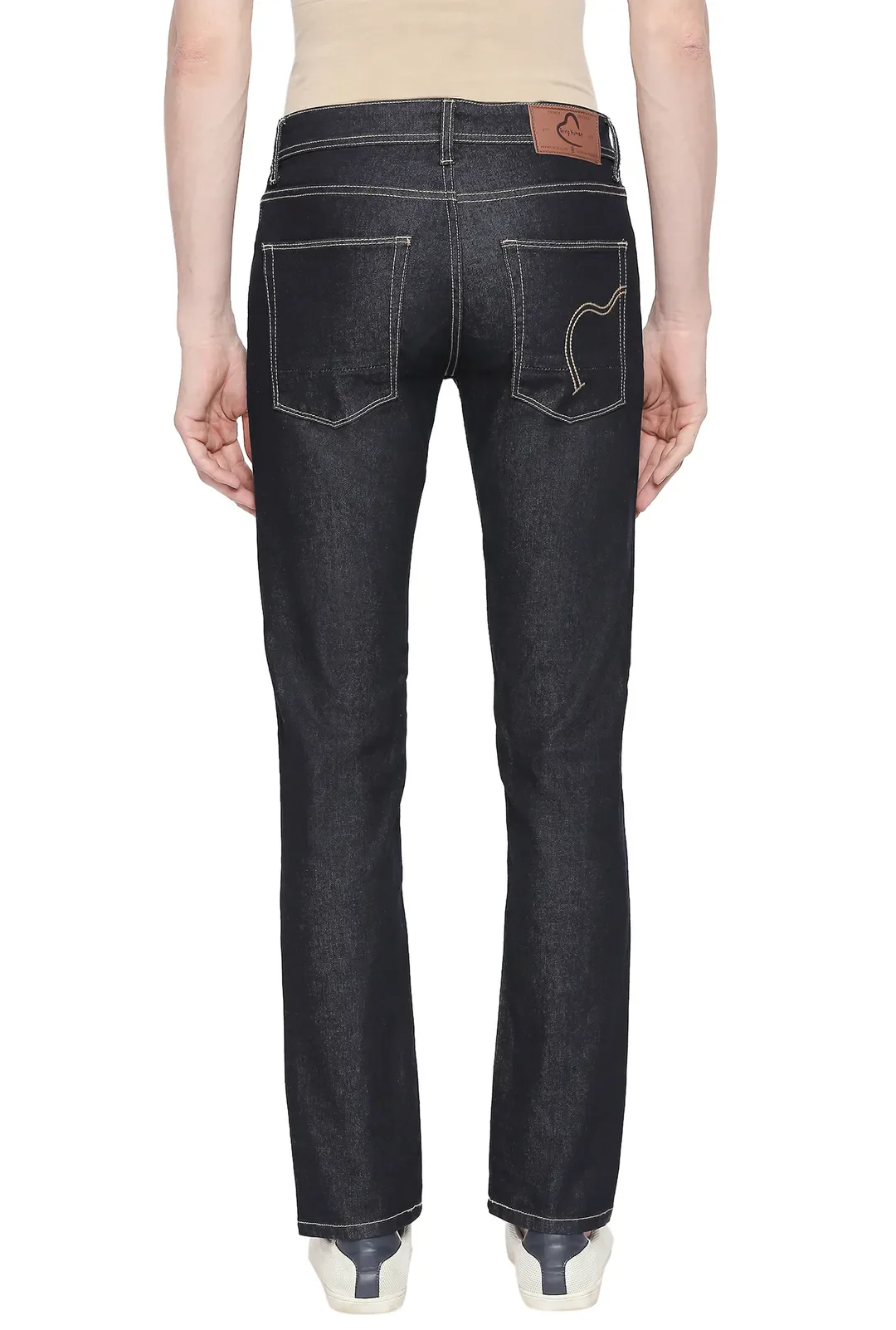 Blue Slim Straight Fit Men's Denims by Being Human Clothing - Image 4