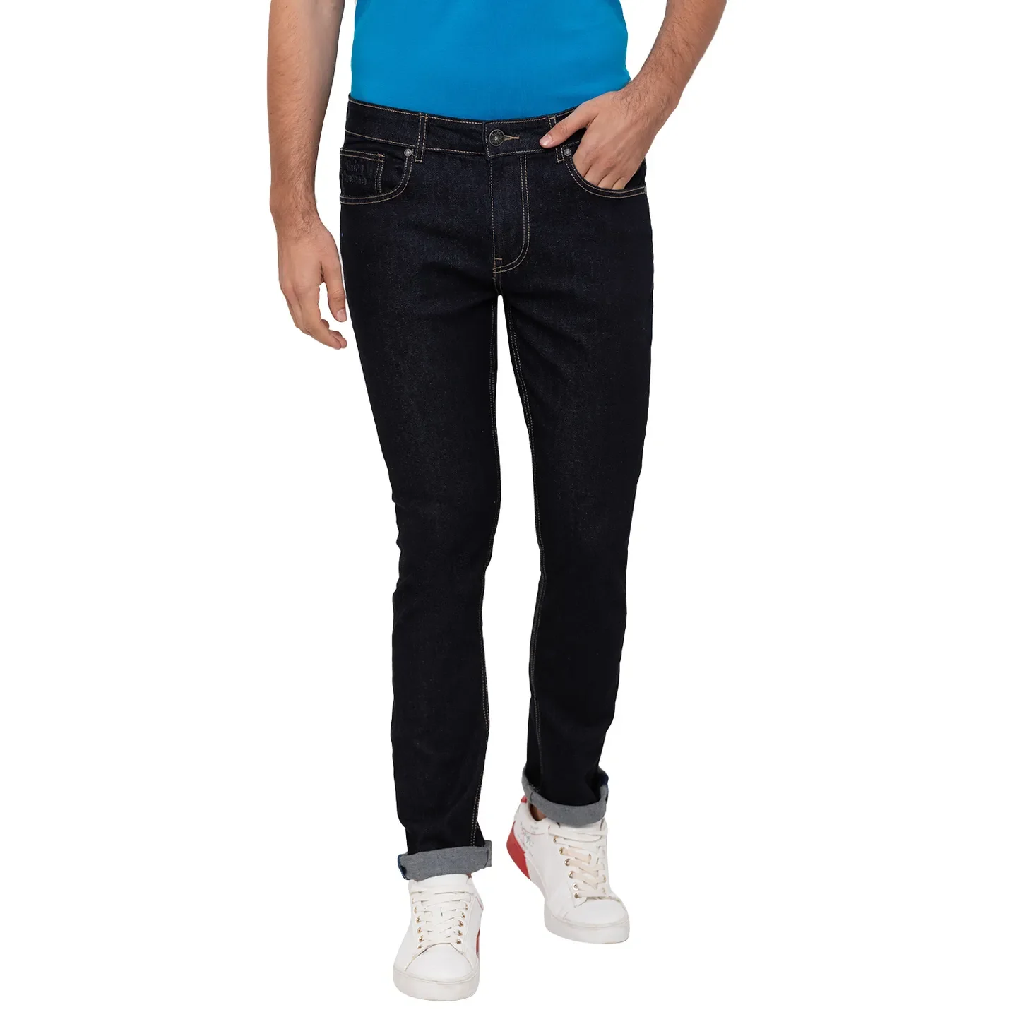 Blue Slim Straight Fit  Men's Denims by Being Human Clothing