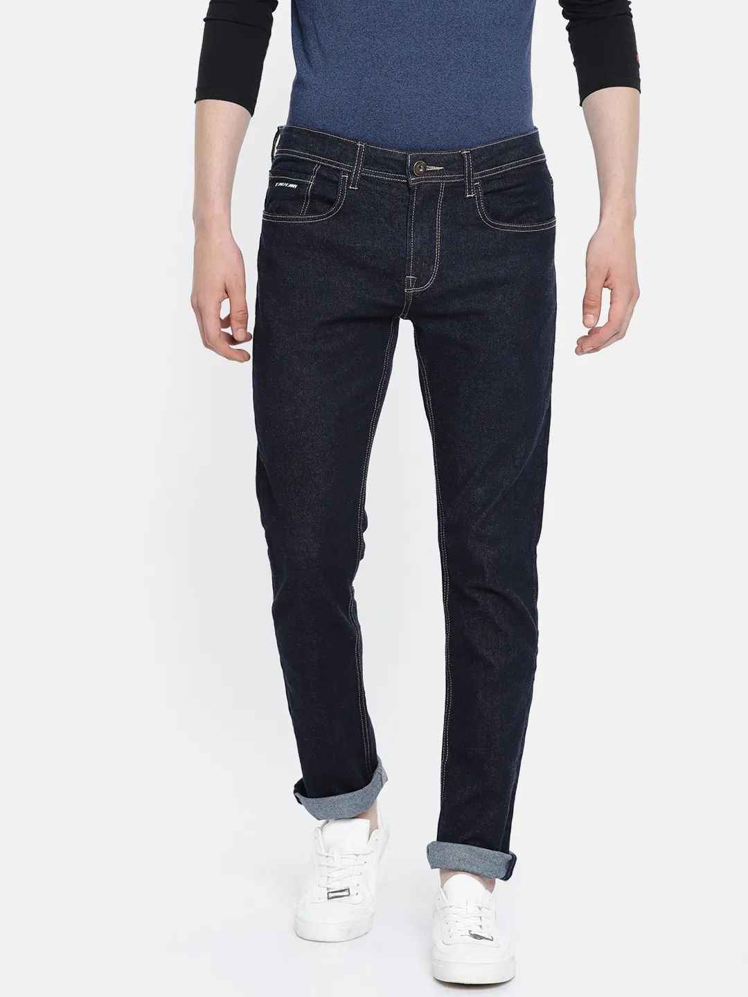 Blue Slim Straight Fit Men's Denims by Being Human Clothing